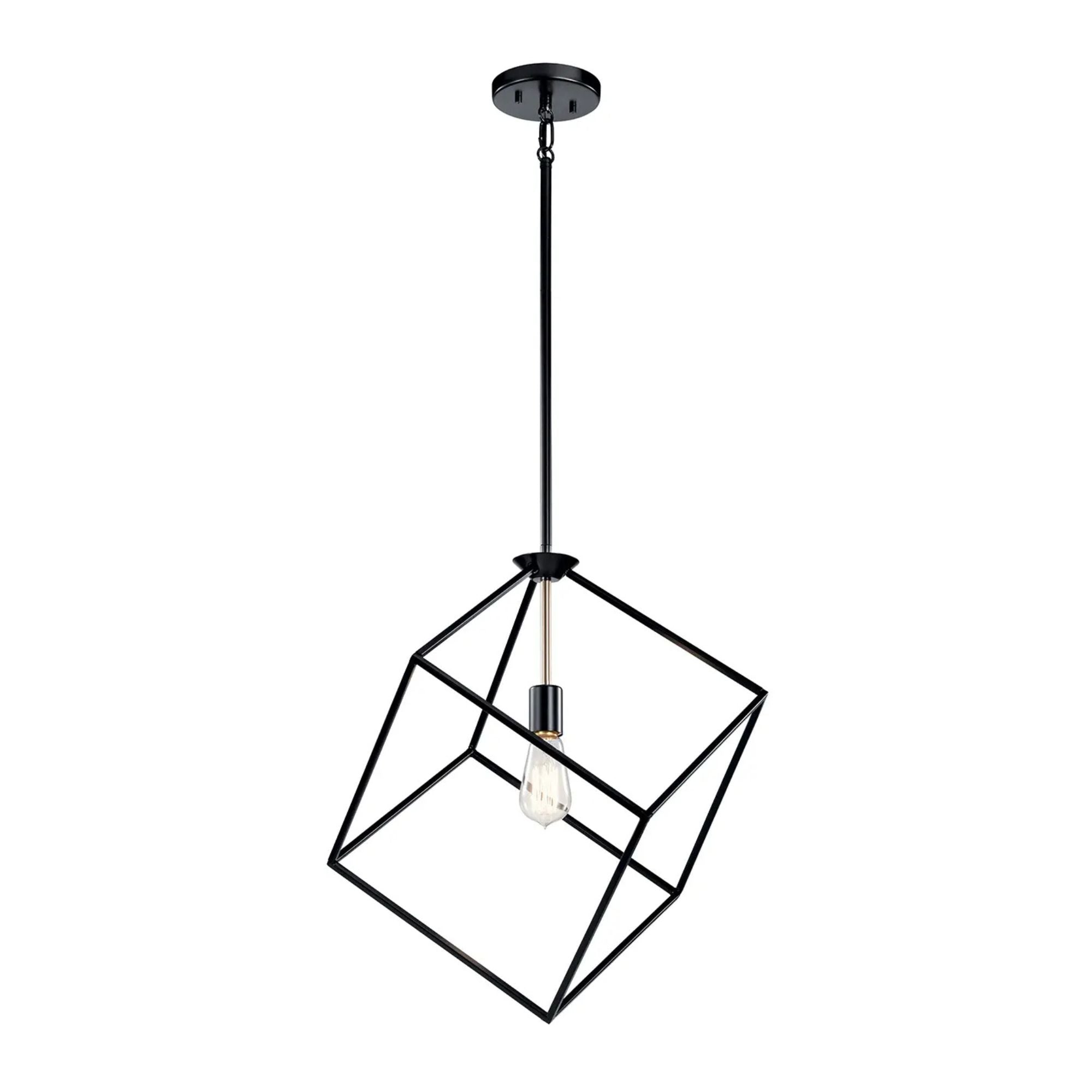 Cartone 17" Pendant, Black Finish
