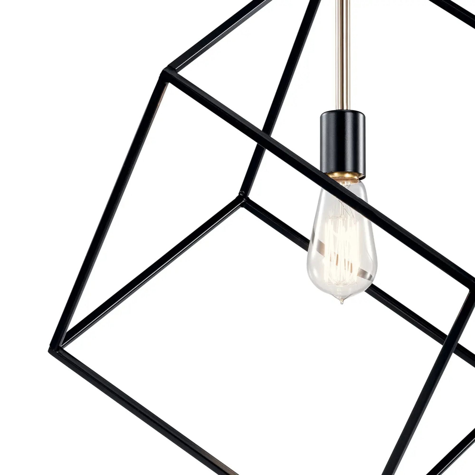Cartone 17" Pendant, Black Finish