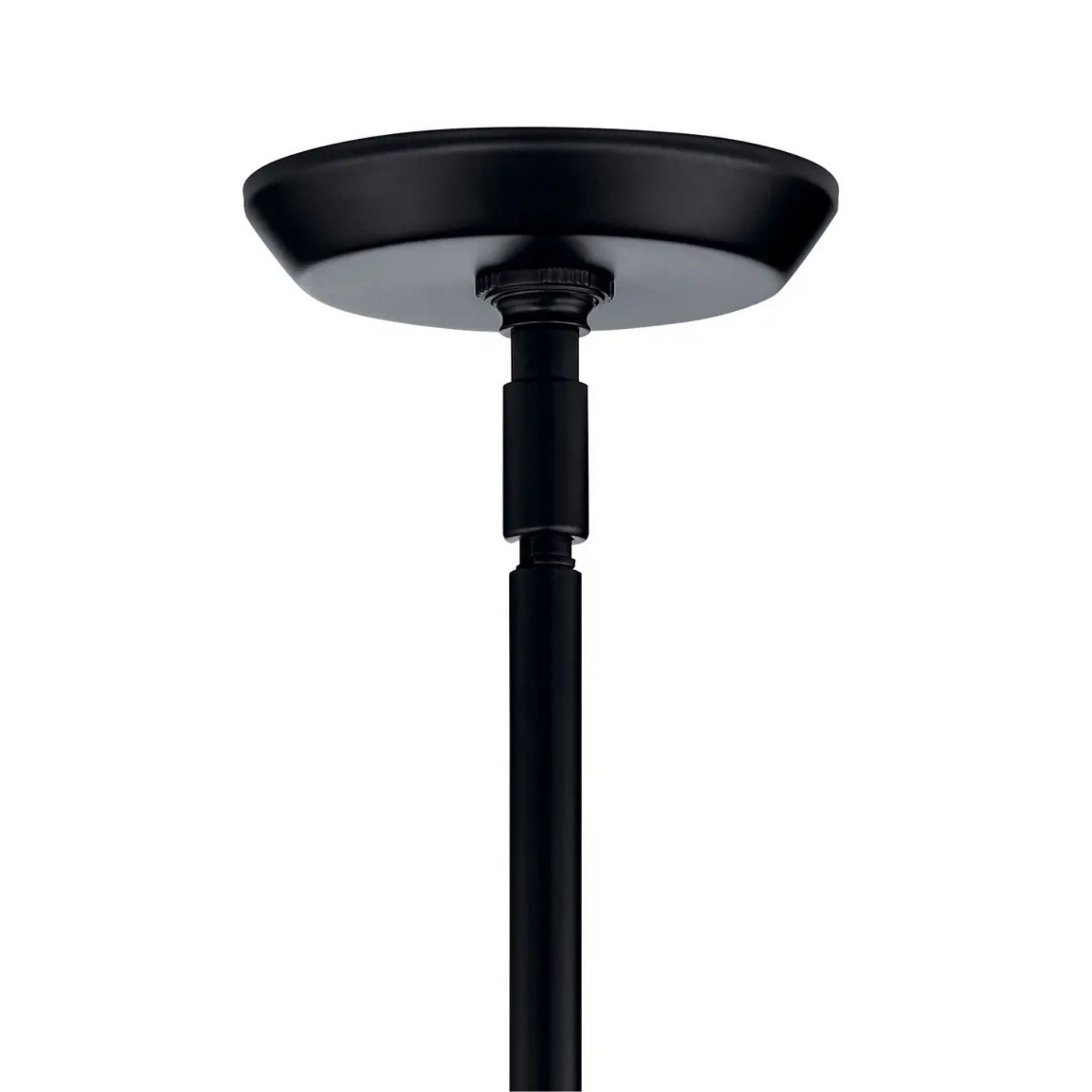 Kichler Cassius 39.5 in. 4-Light Chandelier, Black with Opal Glass Unique Shade