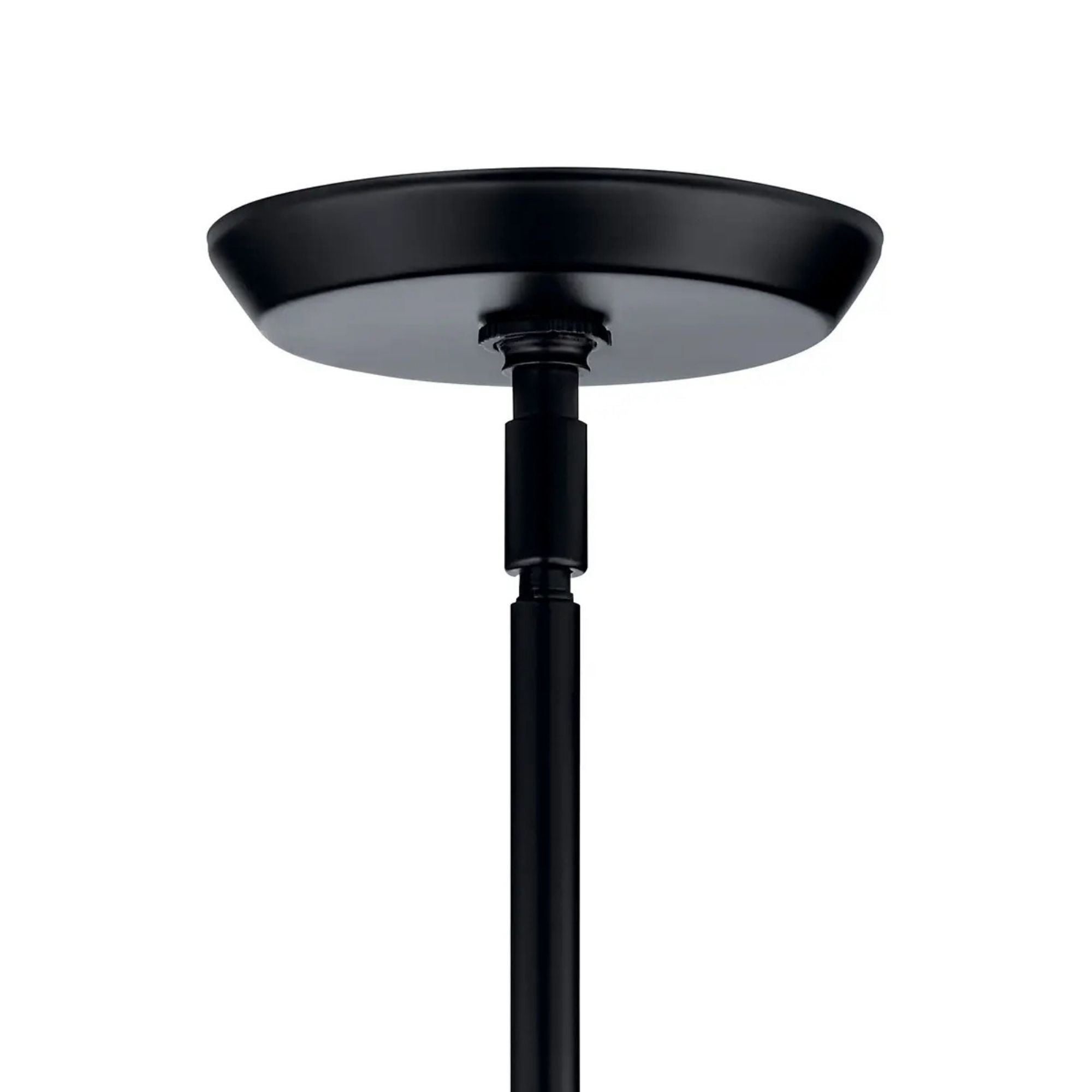 Kichler Cassius 31.25 in. 8-Light Chandelier, Black with Opal Glass Unique Shade
