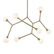 Kichler Cassius 31.25 in. 8-Light Chandelier, Champagne Bronze with Opal Glass Unique Shade