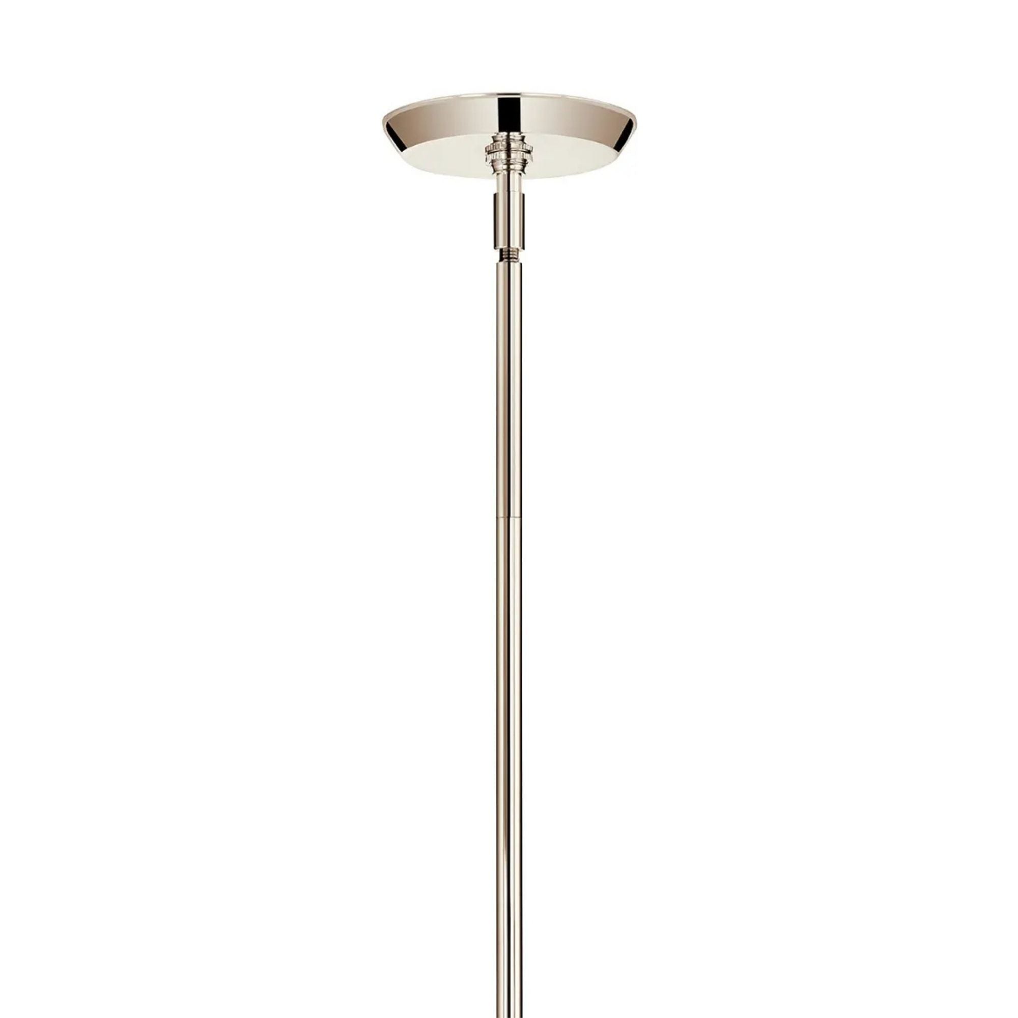 Kichler Cassius 31.25 in. 8-Light Chandelier, Polished Nickel with Opal Glass Unique Shade