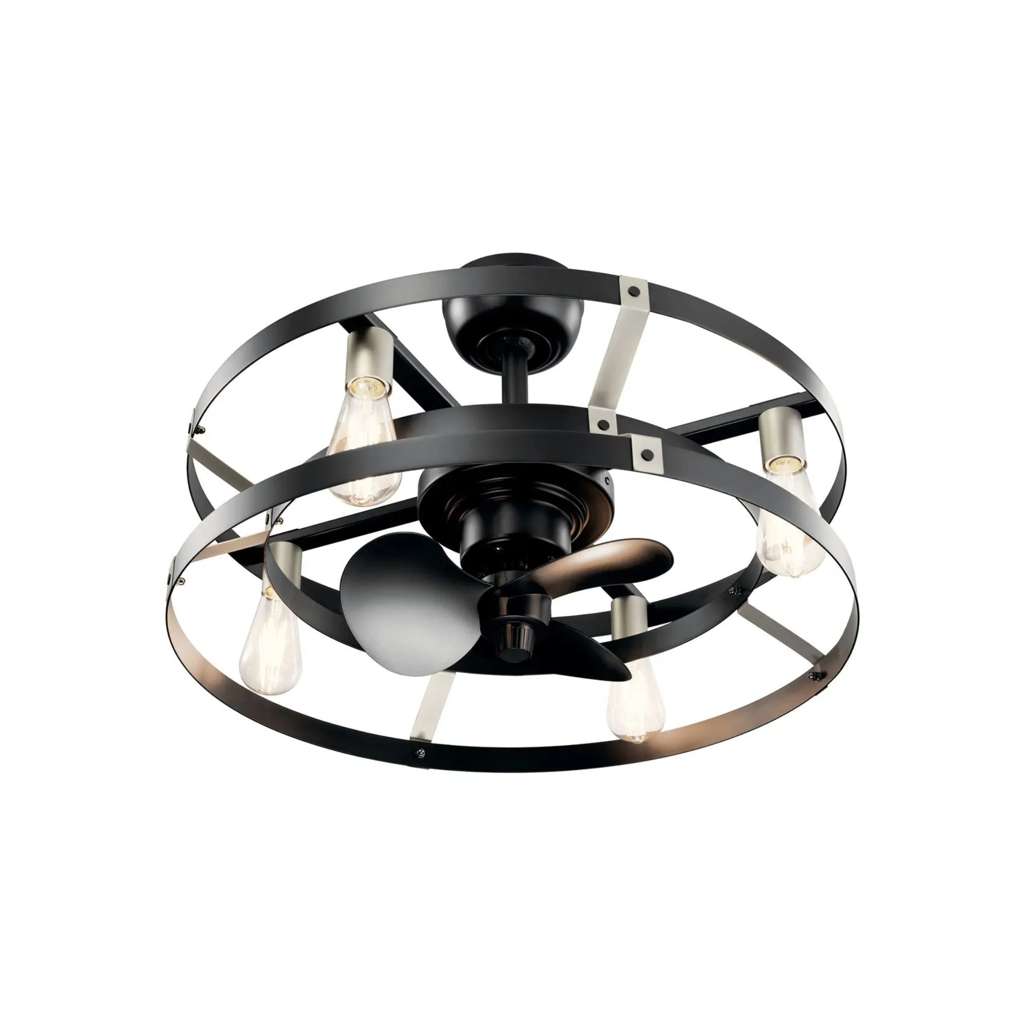 Kichler Lighting - Cavelli 25" Satin Black LED Fandelier Ceiling Fan with Wall Control | Bees Lighting