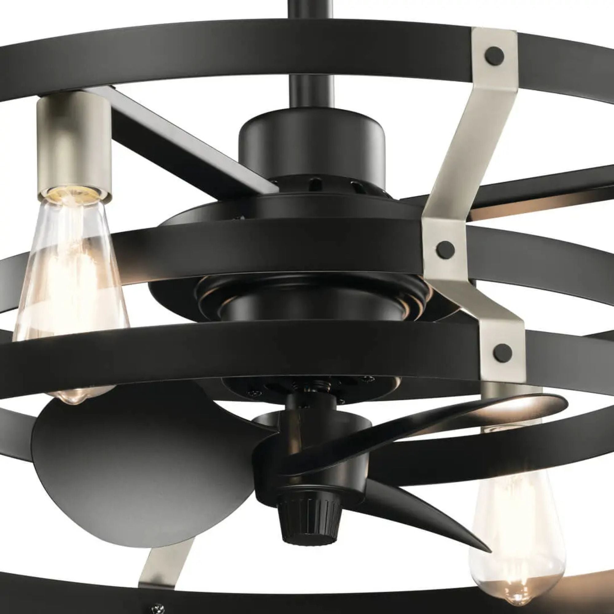 Kichler Lighting - Cavelli 25" Satin Black LED Fandelier Ceiling Fan with Wall Control | Bees Lighting