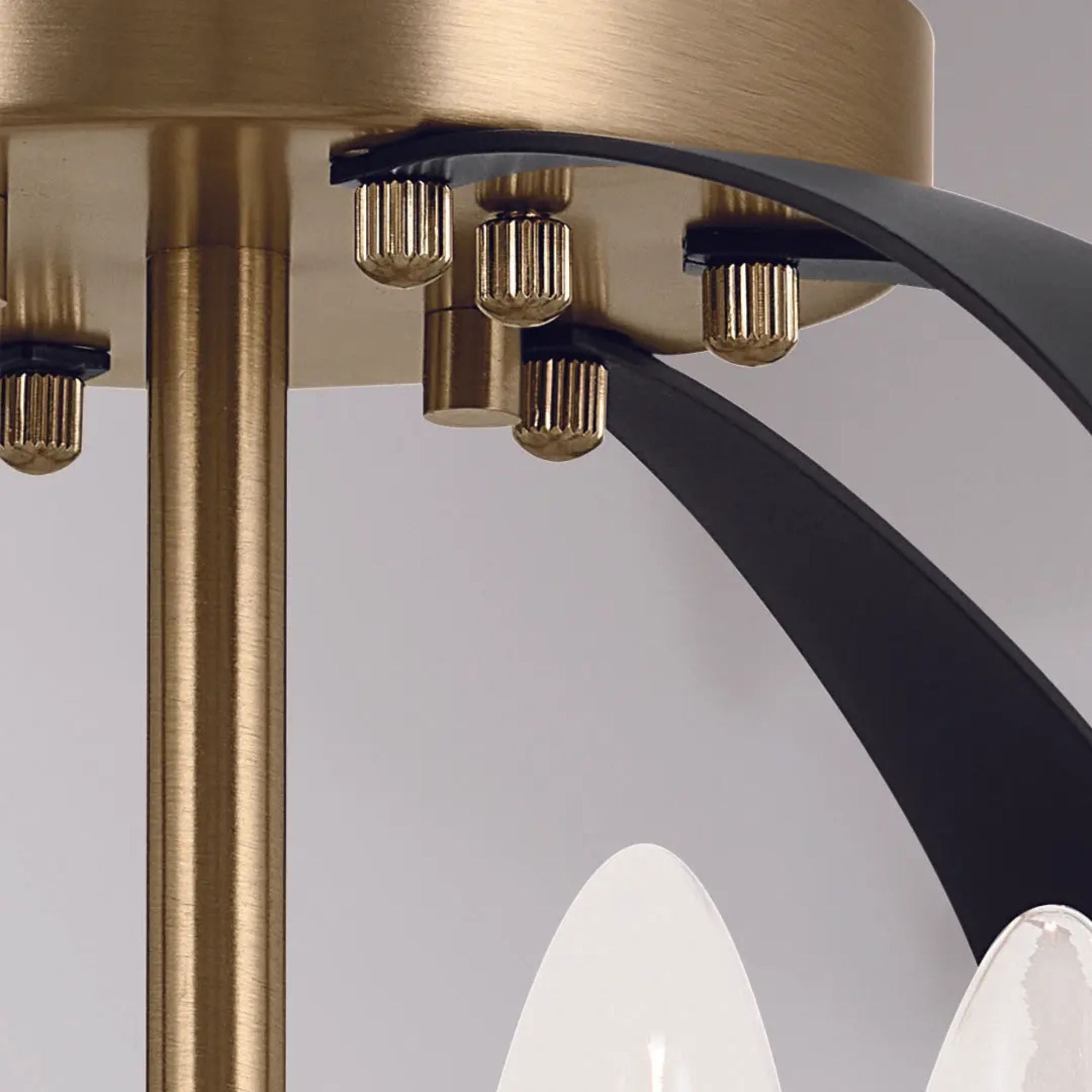 Cecil 18" 4-Light Flush Mount, Champagne Bronze & Black Finish