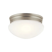Ceiling Space 9" 2-Light Flush Mount, Brushed Nickel Finish