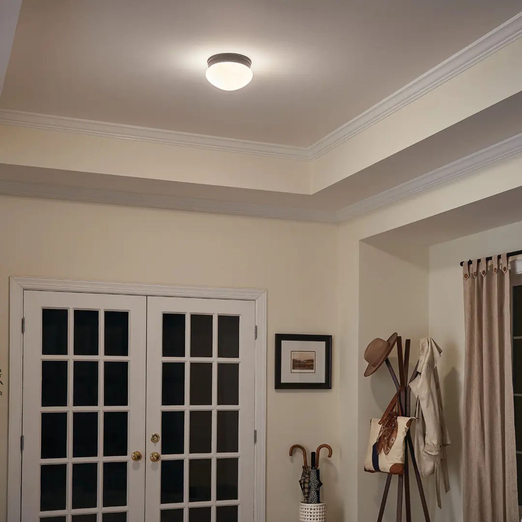 Ceiling Space 9" 2-Light Flush Mount, Olde Bronze Finish