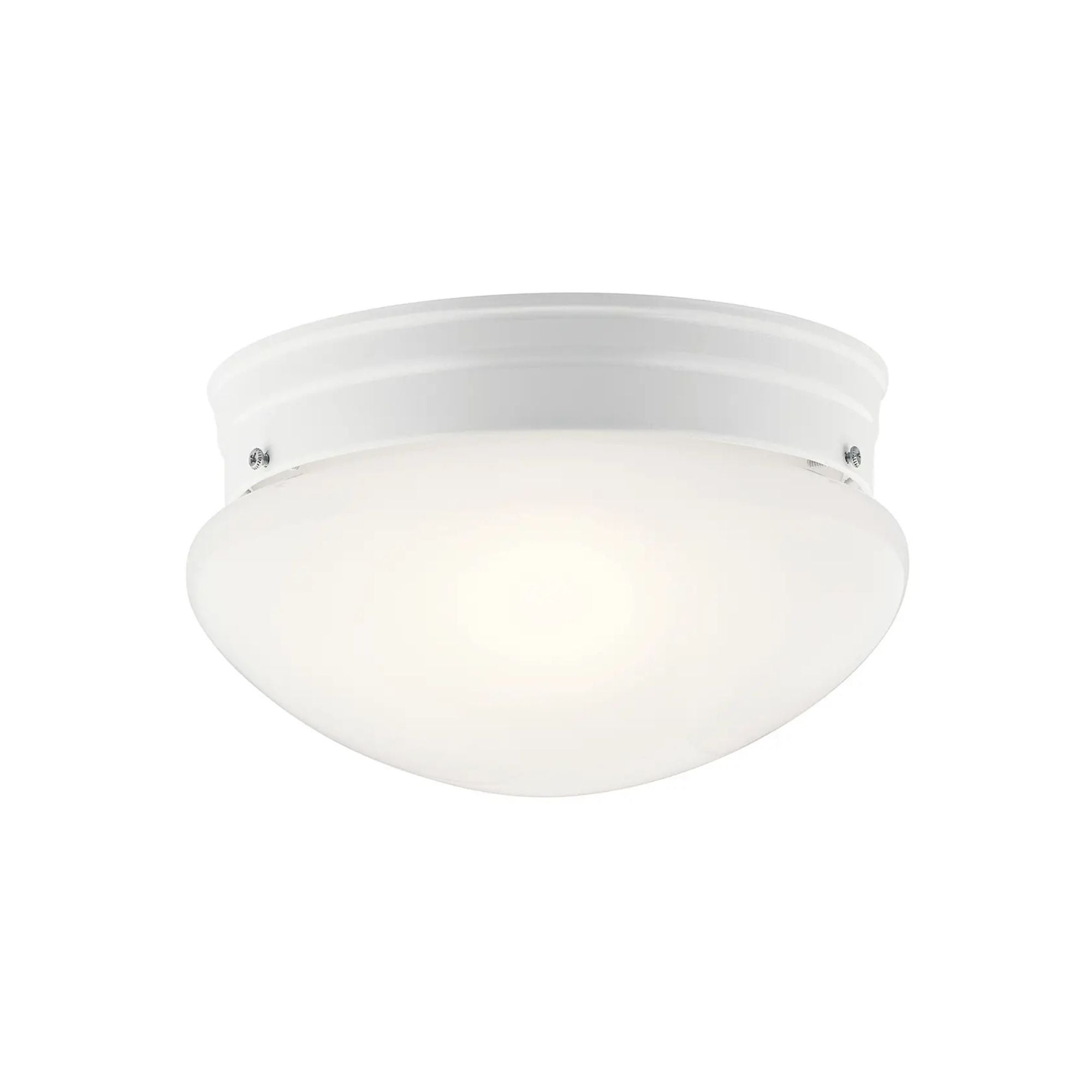 Ceiling Space 9" 2-Light Flush Mount, White Finish