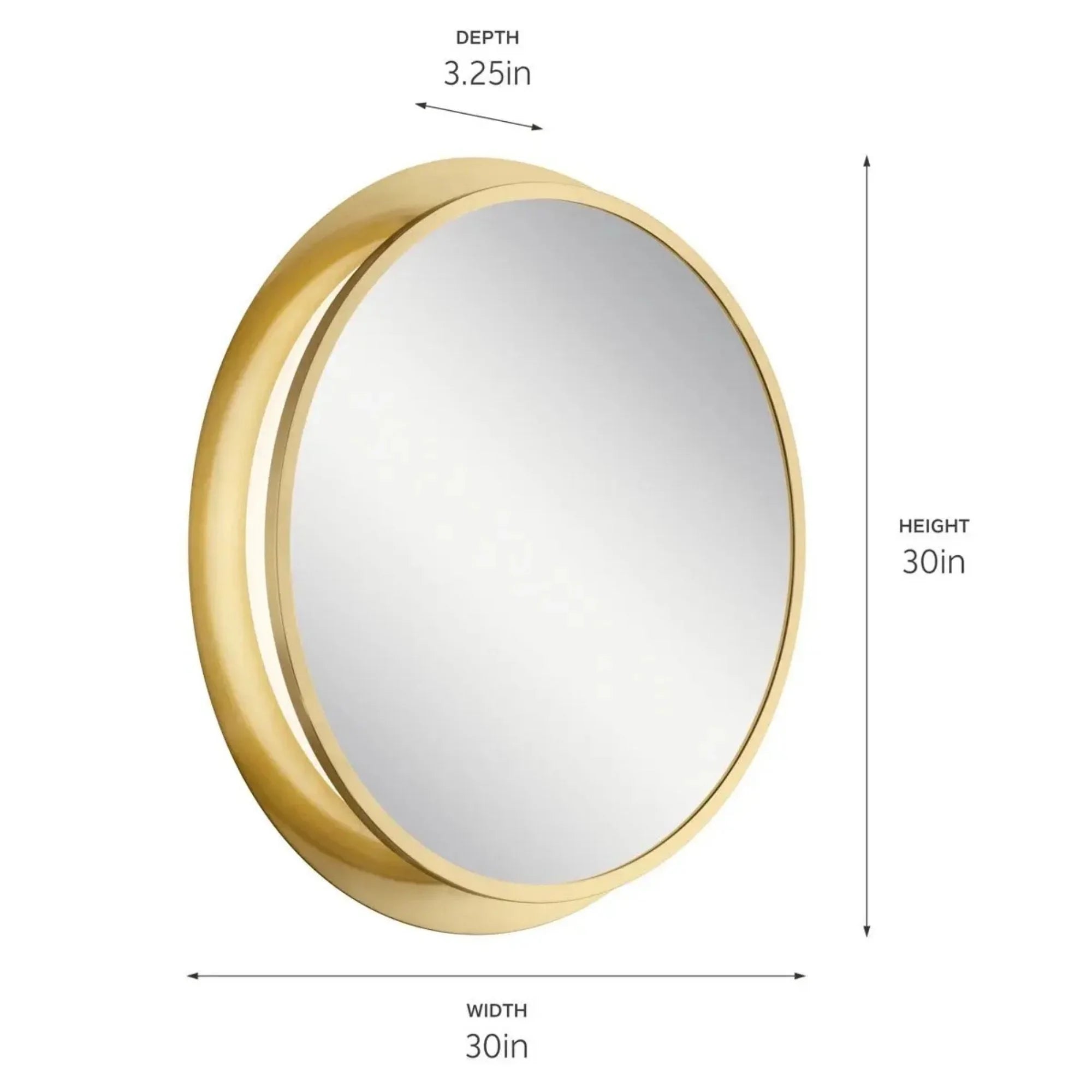 Chennai 30" LED Vanity Mirror, Gold Finish