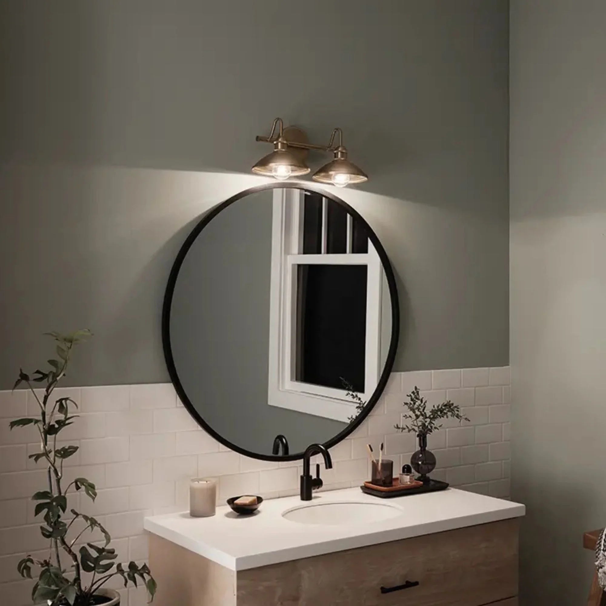 Kichler Clyde 17 in. 2-Light Vanity Light, Champagne Bronze