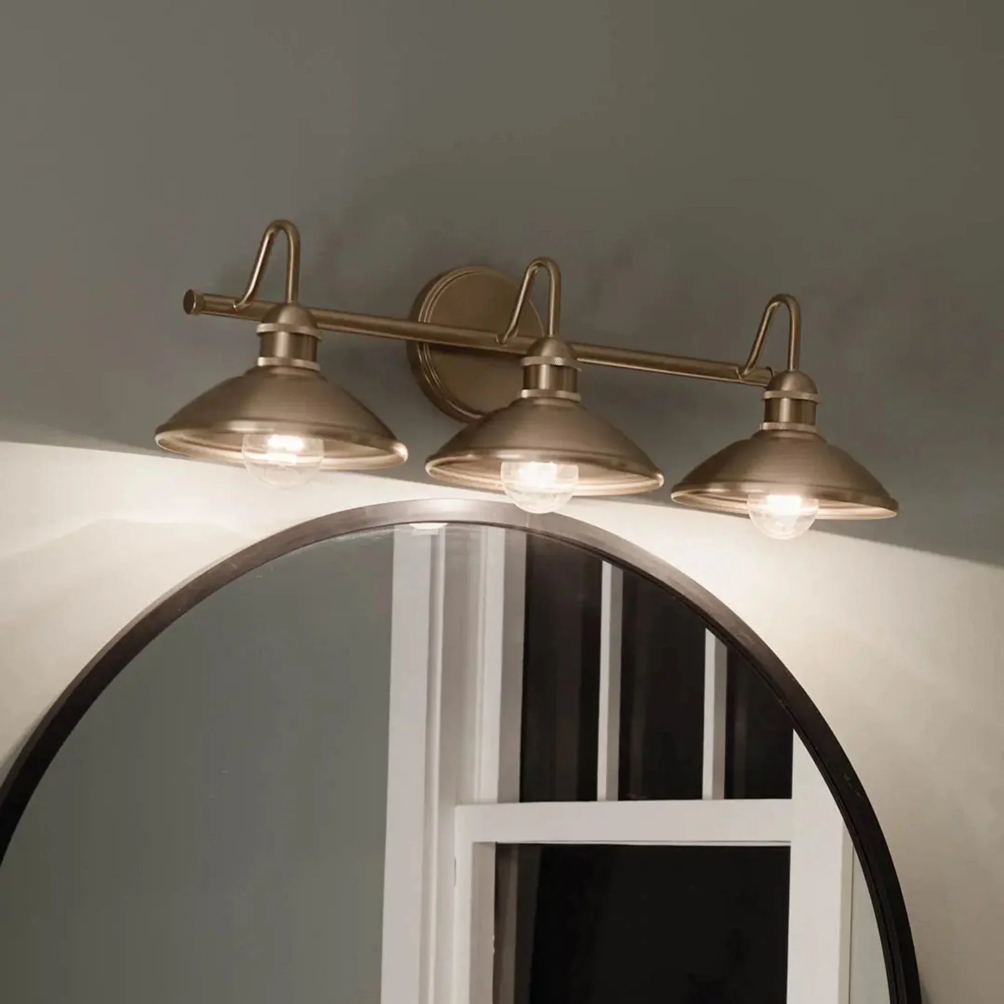 Kichler Clyde 26.5 in. 3-Light Vanity Light, Champagne Bronze