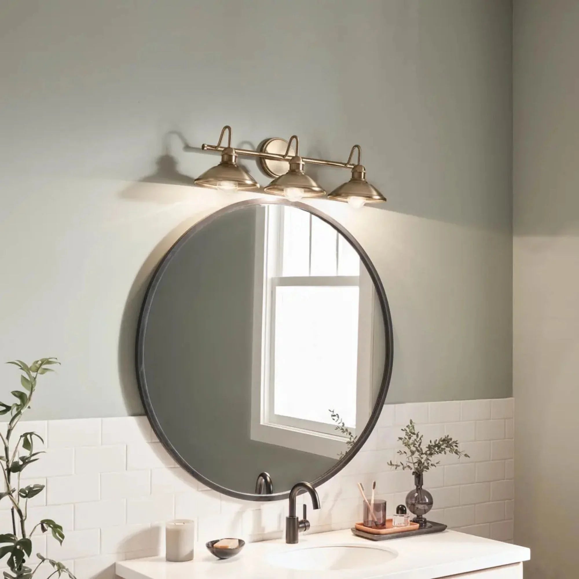 Kichler Clyde 26.5 in. 3-Light Vanity Light, Champagne Bronze