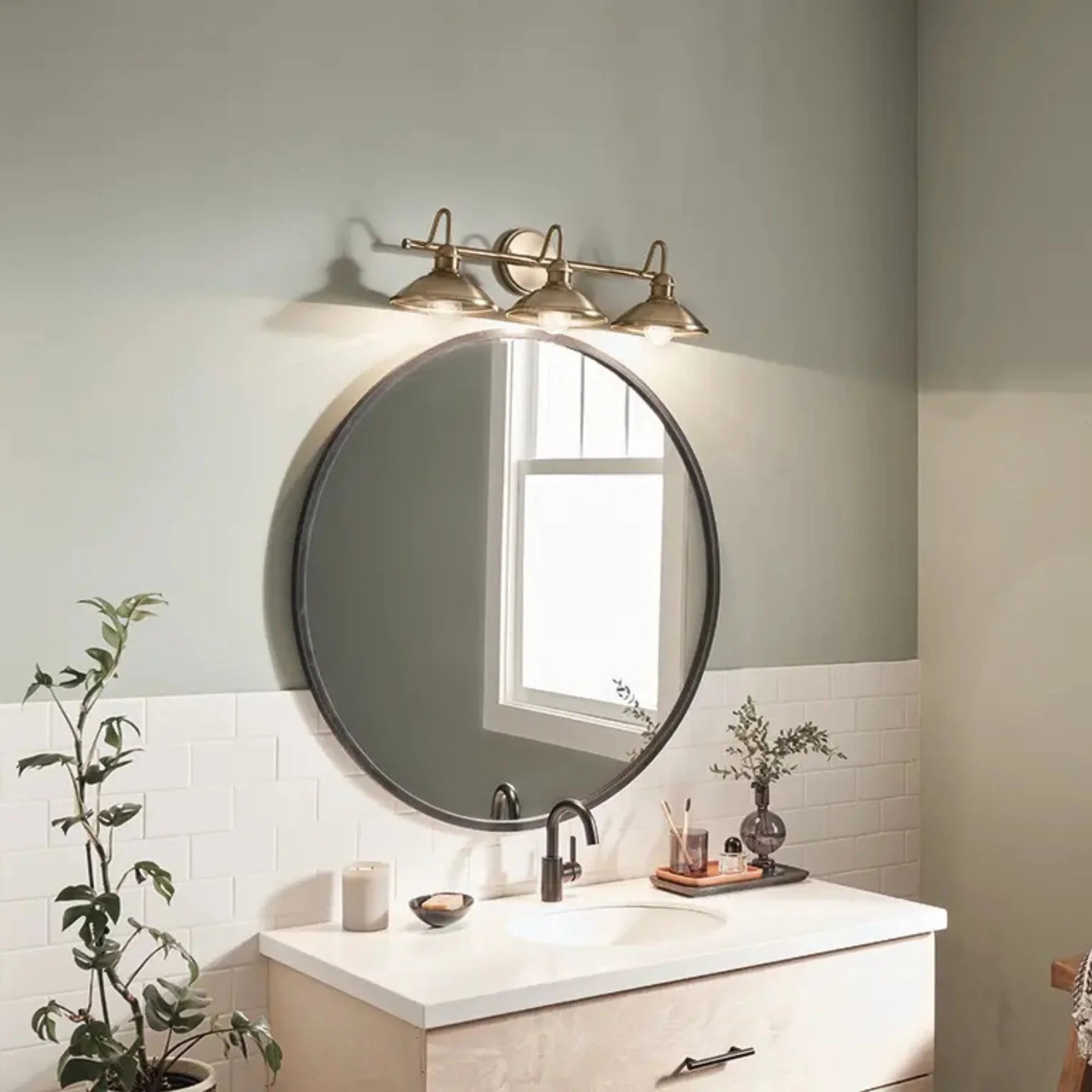 Kichler Clyde 26.5 in. 3-Light Vanity Light, Champagne Bronze
