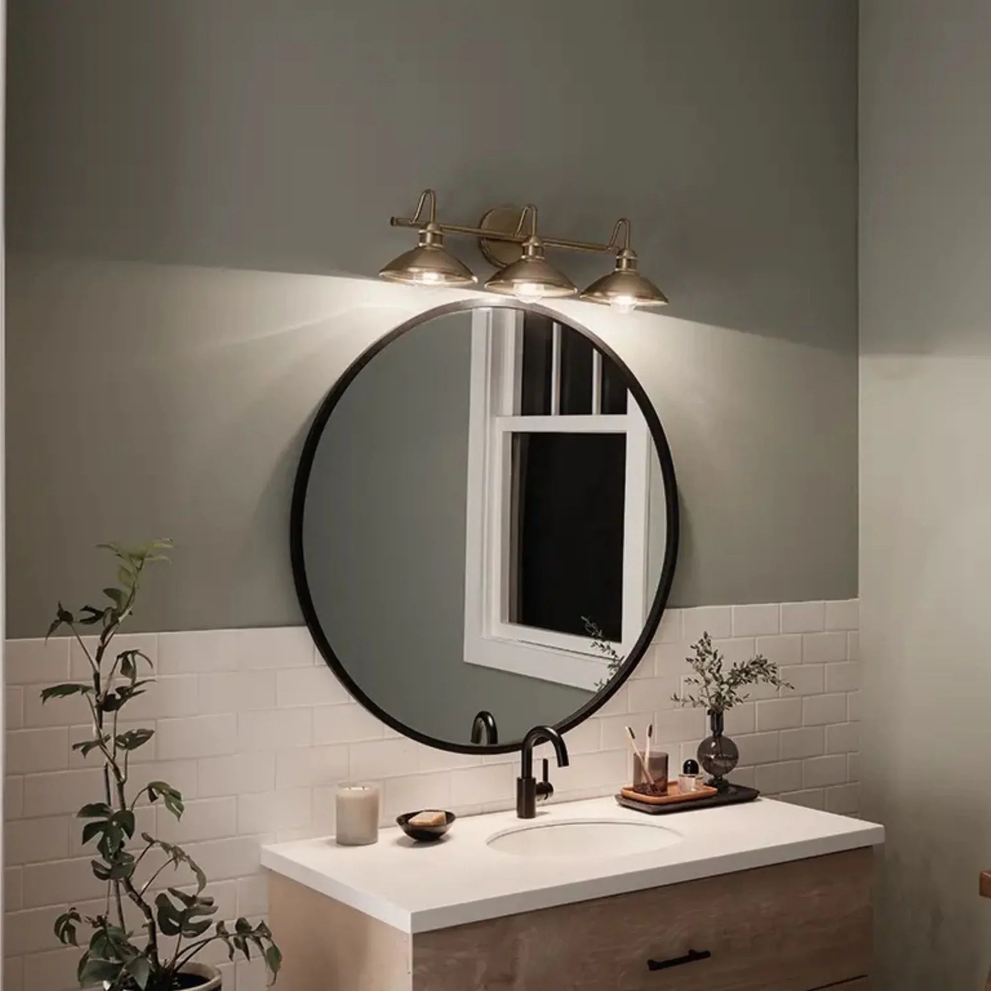 Kichler Clyde 26.5 in. 3-Light Vanity Light, Champagne Bronze