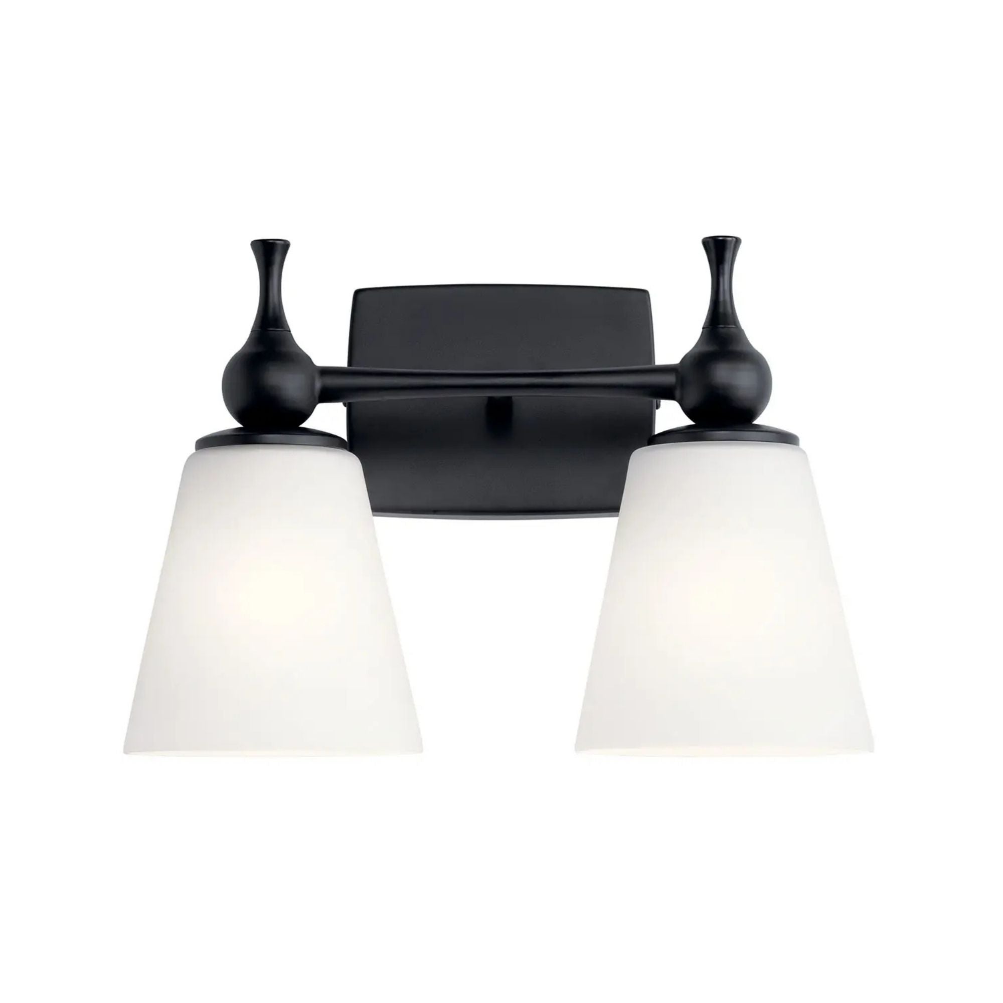 Cosabella 15" 2-Light Bath Vanity Light, Black Finish