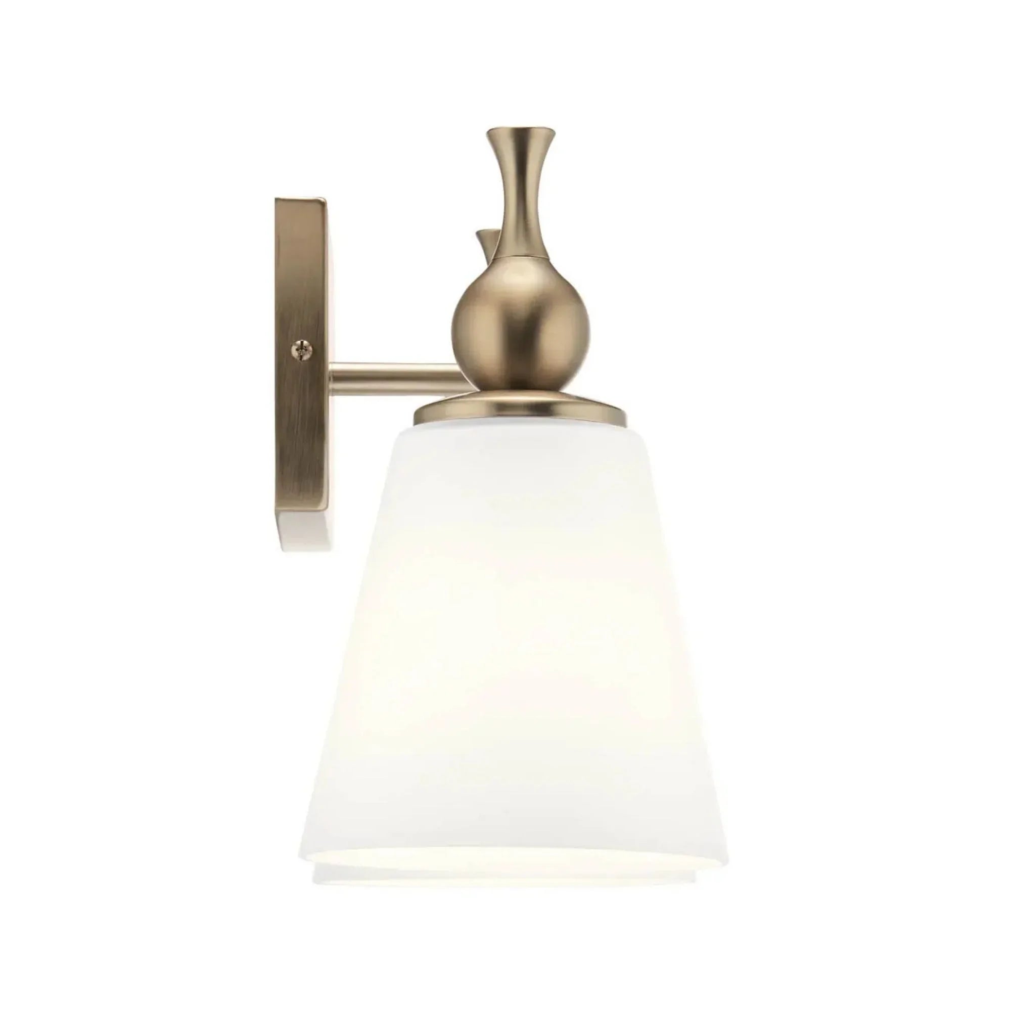 Kichler Cosabella 15 in. 2-Light Vanity Light, Champagne Bronze with Satin Etched Case Opal Glass