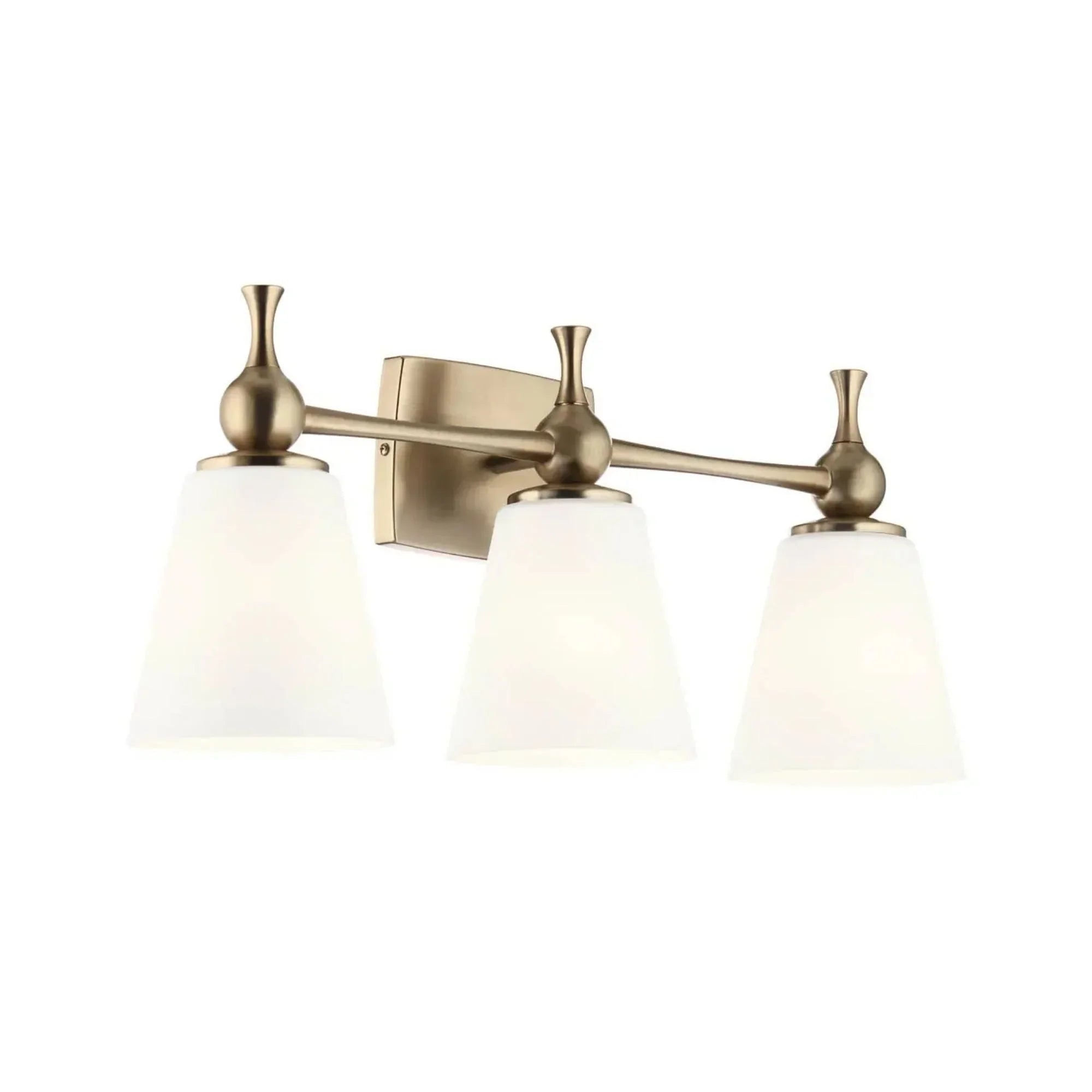 Kichler Cosabella 24 in. 3-Light Vanity Light, Champagne Bronze with Satin Etched Case Opal Glass