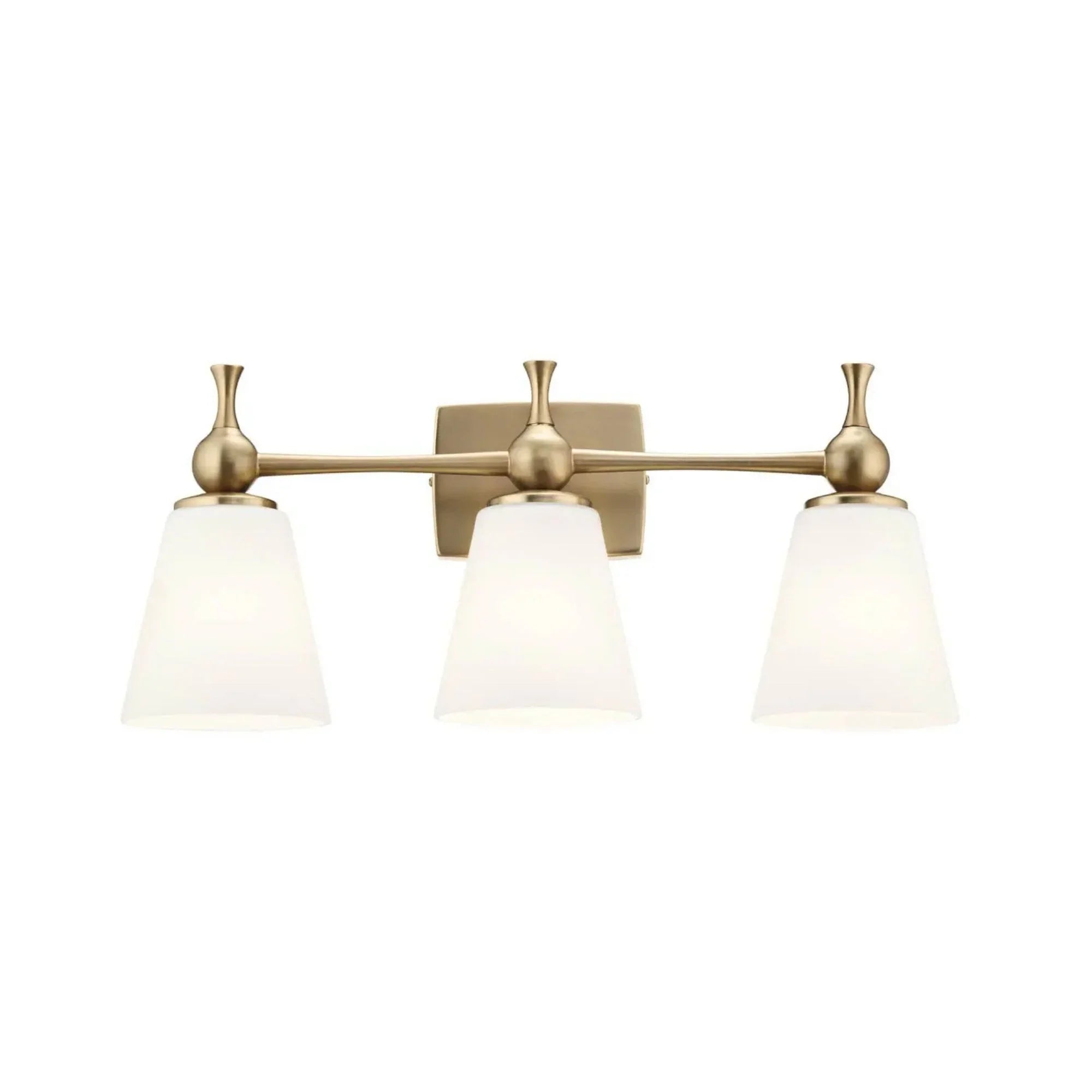 Kichler Cosabella 24 in. 3-Light Vanity Light, Champagne Bronze with Satin Etched Case Opal Glass