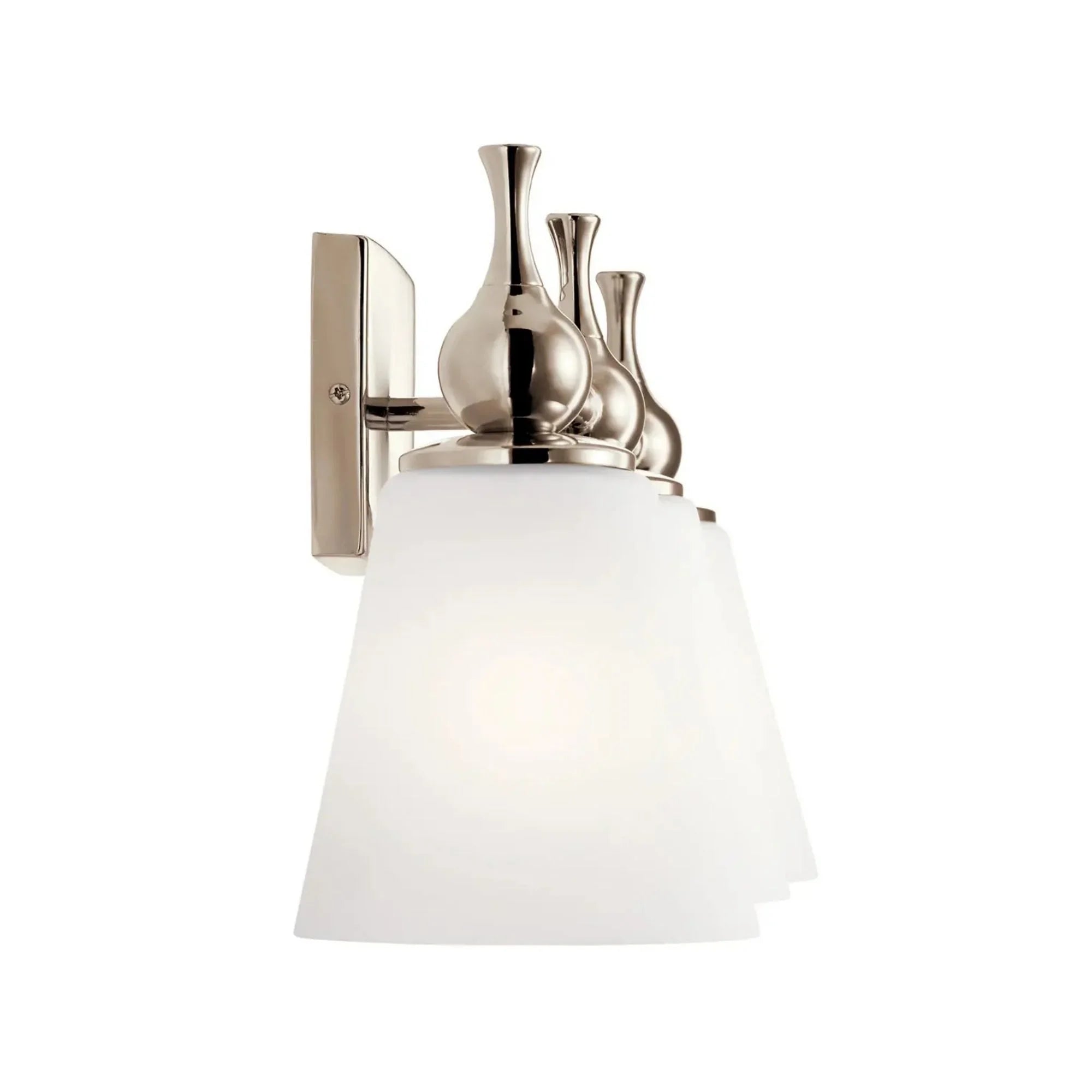 Kichler Cosabella 24 in. 3-Light Vanity Light, Polished Nickel with Satin Etched Case Opal Glass
