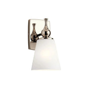 Kichler Cosabella 10.5 in. Wall Sconce, Polished Nickel with Satin Etched Case Opal Glass