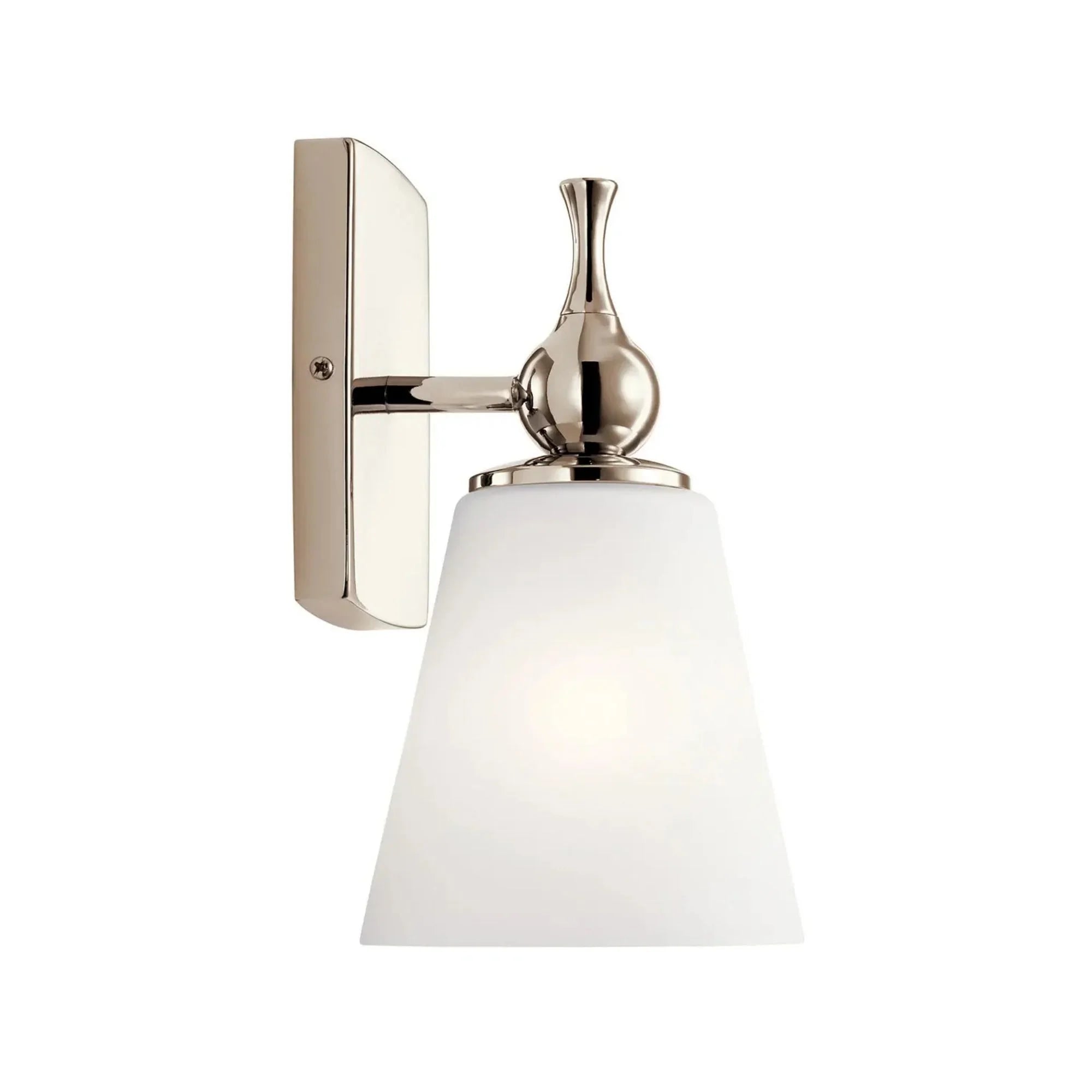 Kichler Cosabella 10.5 in. Wall Sconce, Polished Nickel with Satin Etched Case Opal Glass