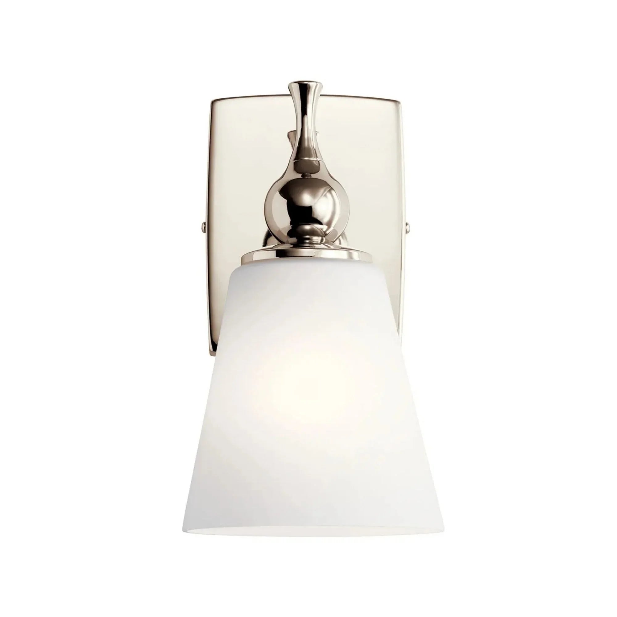 Kichler Cosabella 10.5 in. Wall Sconce, Polished Nickel with Satin Etched Case Opal Glass