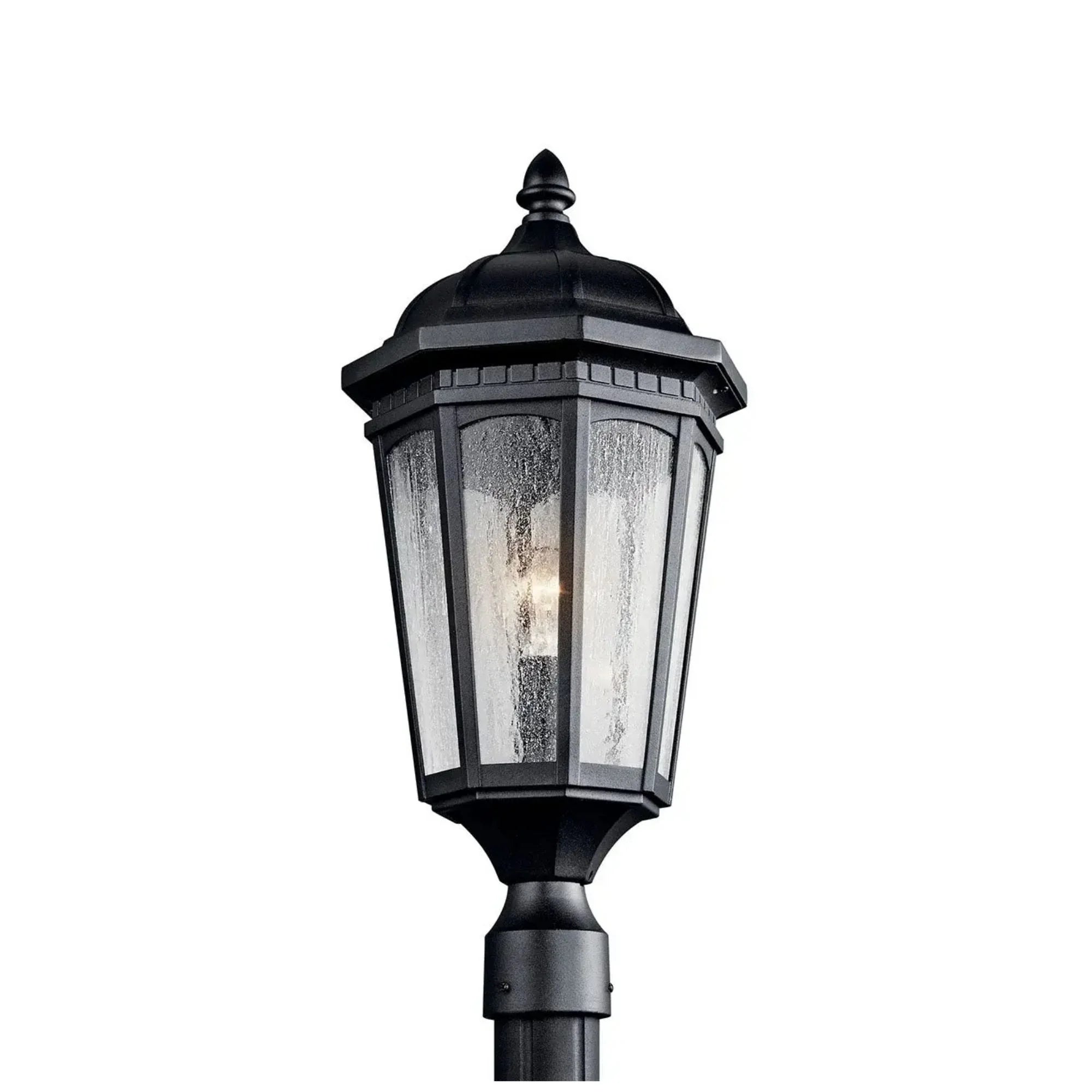 Courtyard 24" Outdoor Post Light, Textured Black Finish