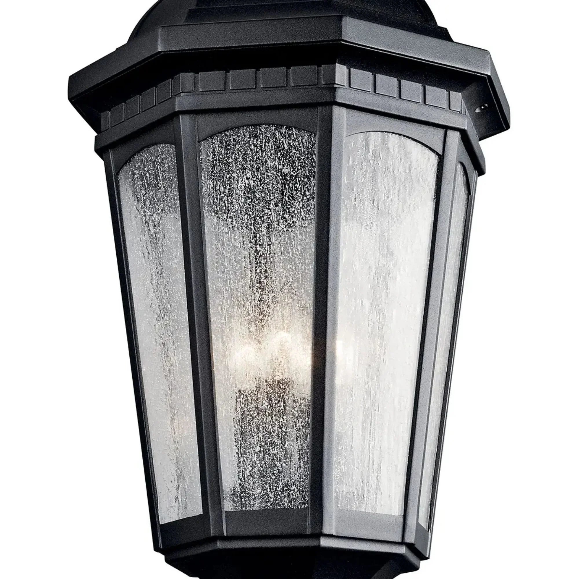 Courtyard 27" 3-Light Outdoor Post Light, Textured Black Finish