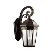 Courtyard 27" 3-Light Outdoor Wall Light, Rubbed Bronze Finish