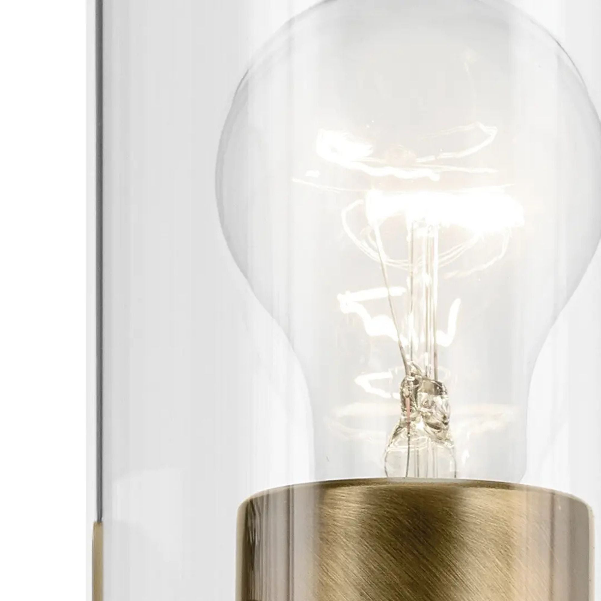 Crosby 15" 2-Light Bath Vanity Light, Natural Brass Finish, Clear Glass