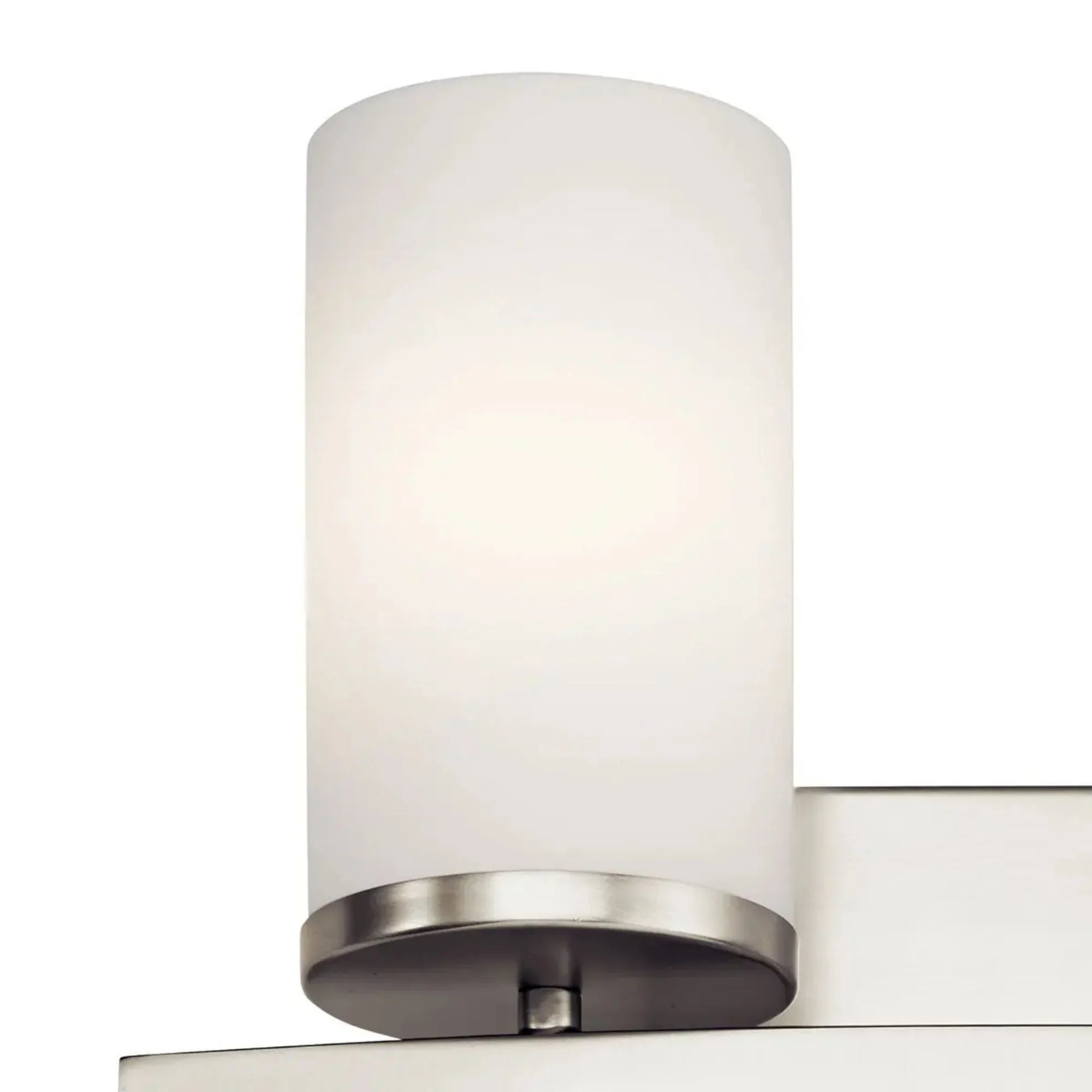 Crosby 15" 2-Light Bath Vanity Light, Brushed Nickel Finish, Etched Glass