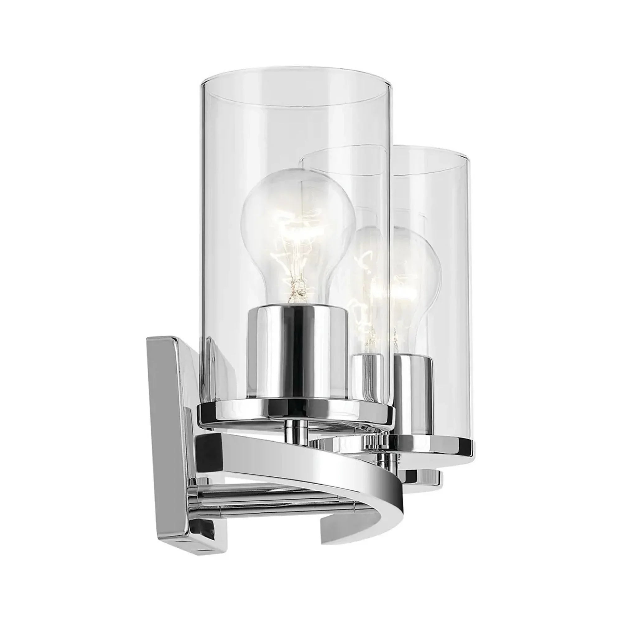 Crosby 23" 3-Light Bath Vanity Light, Chrome Finish, Clear Glass