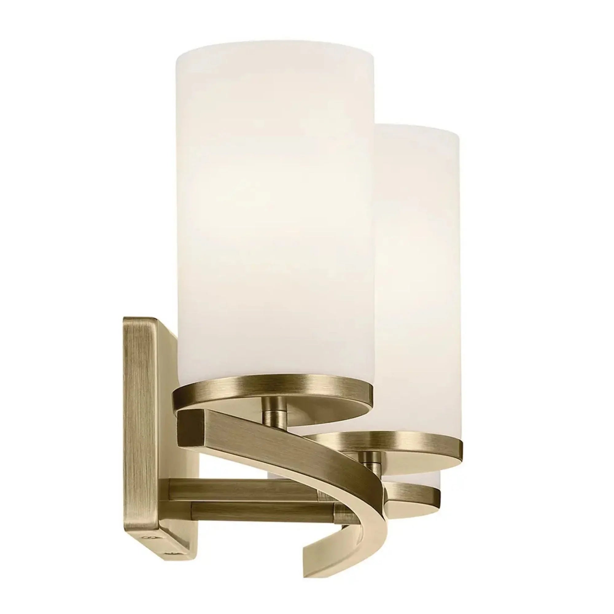 Kichler Lighting - Crosby 23" 3-Light Bath Vanity Light, Natural Brass Finish, Etched Glass | Bees Lighting