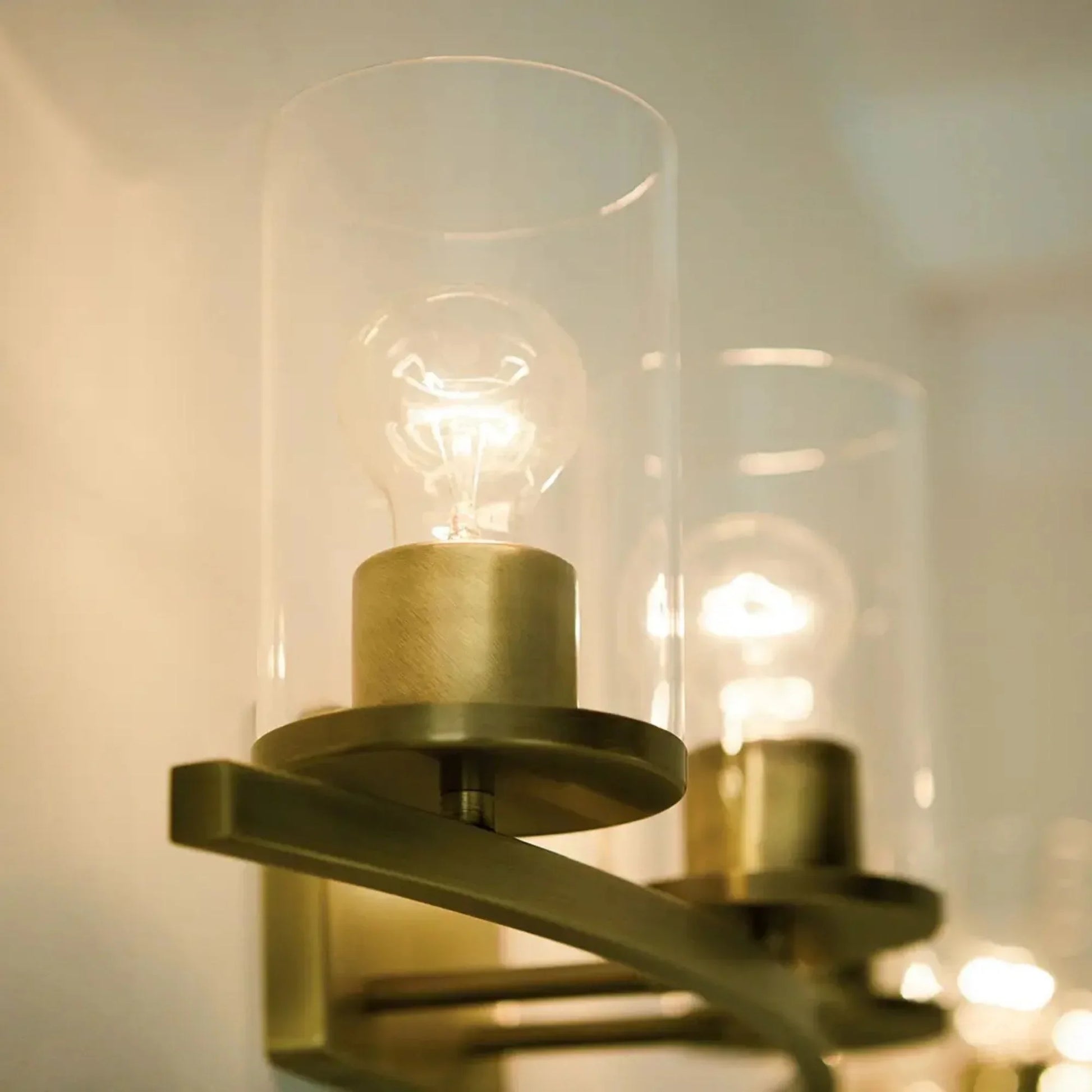 Kichler Lighting - Crosby 23" 3-Light Bath Vanity Light, Natural Brass Finish, Clear Glass | Bees Lighting