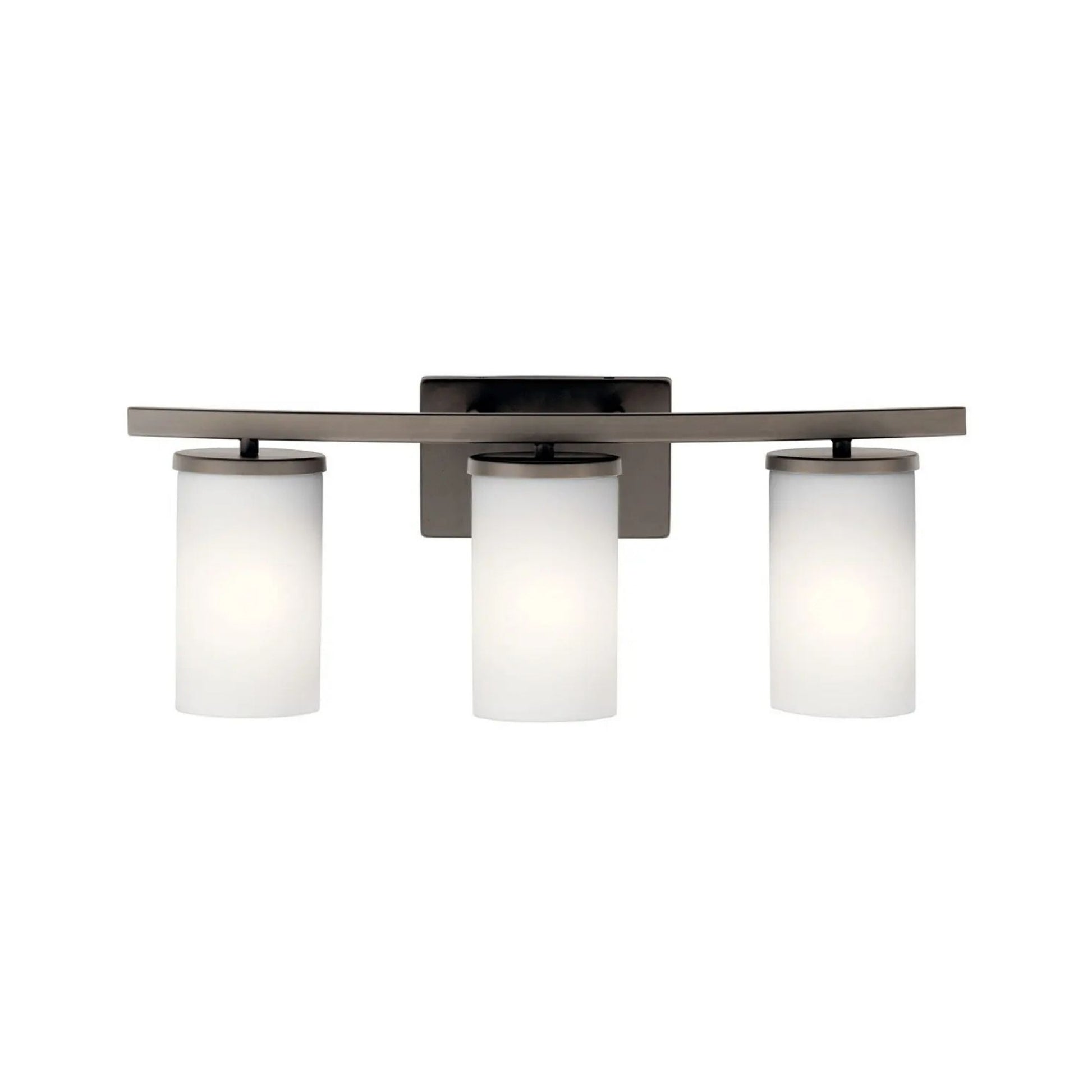 Crosby 23" 3-Light Bath Vanity Light, Olde Bronze Finish, Etched Glass - Bees Lighting