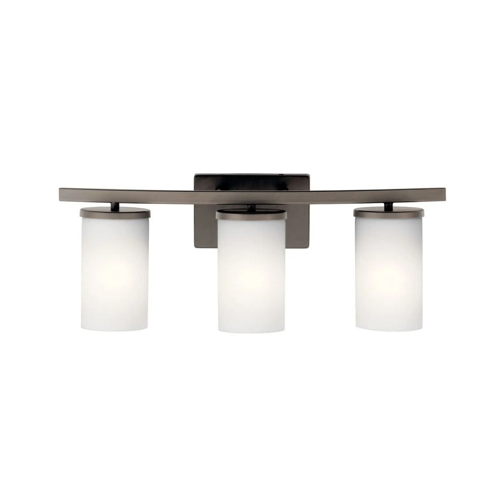 Crosby 23" 3-Light Bath Vanity Light, Olde Bronze Finish, Etched Glass - Bees Lighting