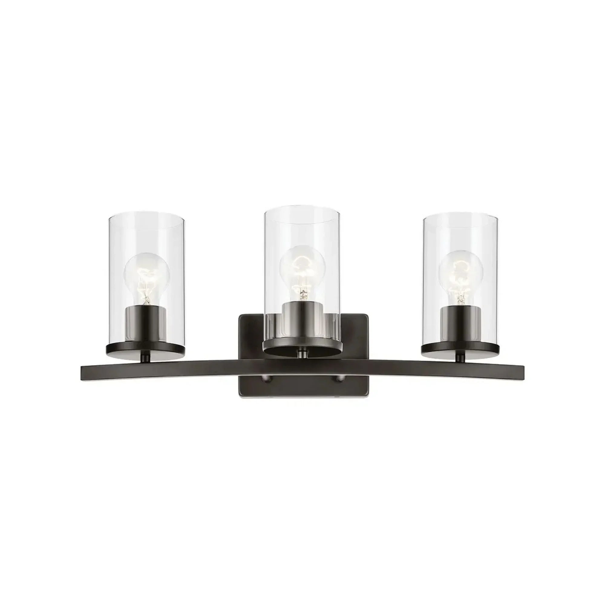 Crosby 23" 3-Light Bath Vanity Light, Olde Bronze Finish, Clear Glass