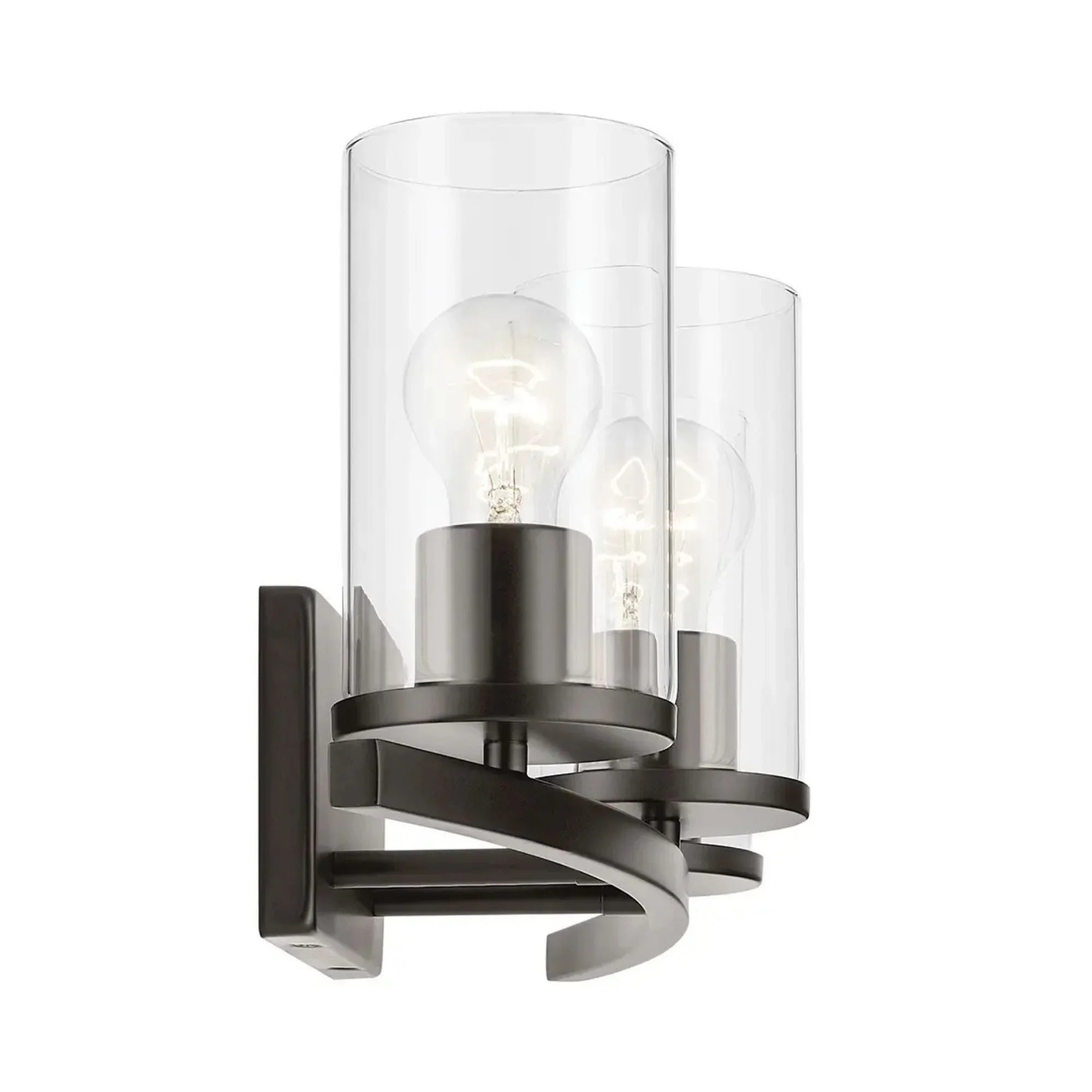 Crosby 23" 3-Light Bath Vanity Light, Olde Bronze Finish, Clear Glass