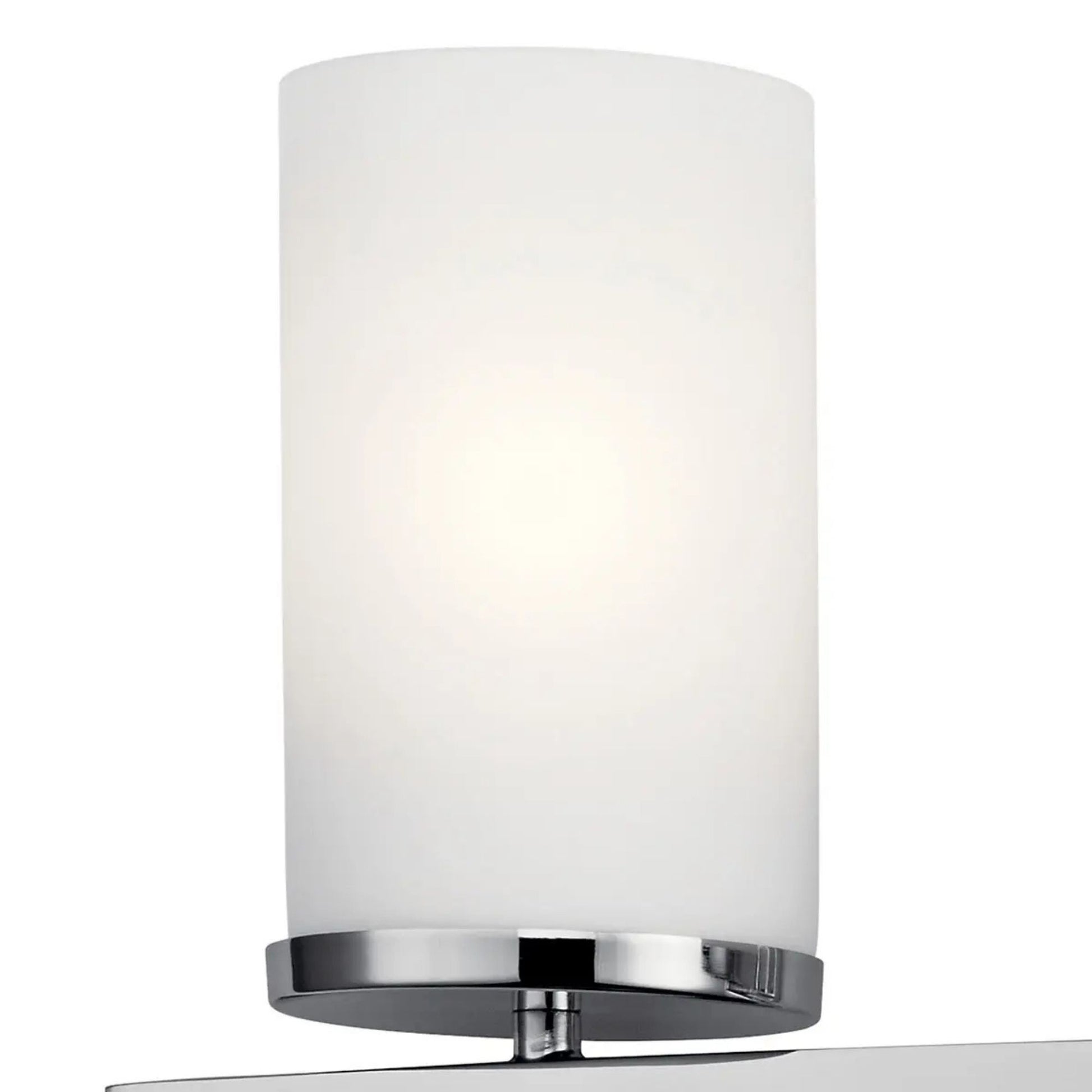 Crosby 31" 4-Light Bath Vanity Light, Chrome Finish, Etched Glass - Bees Lighting
