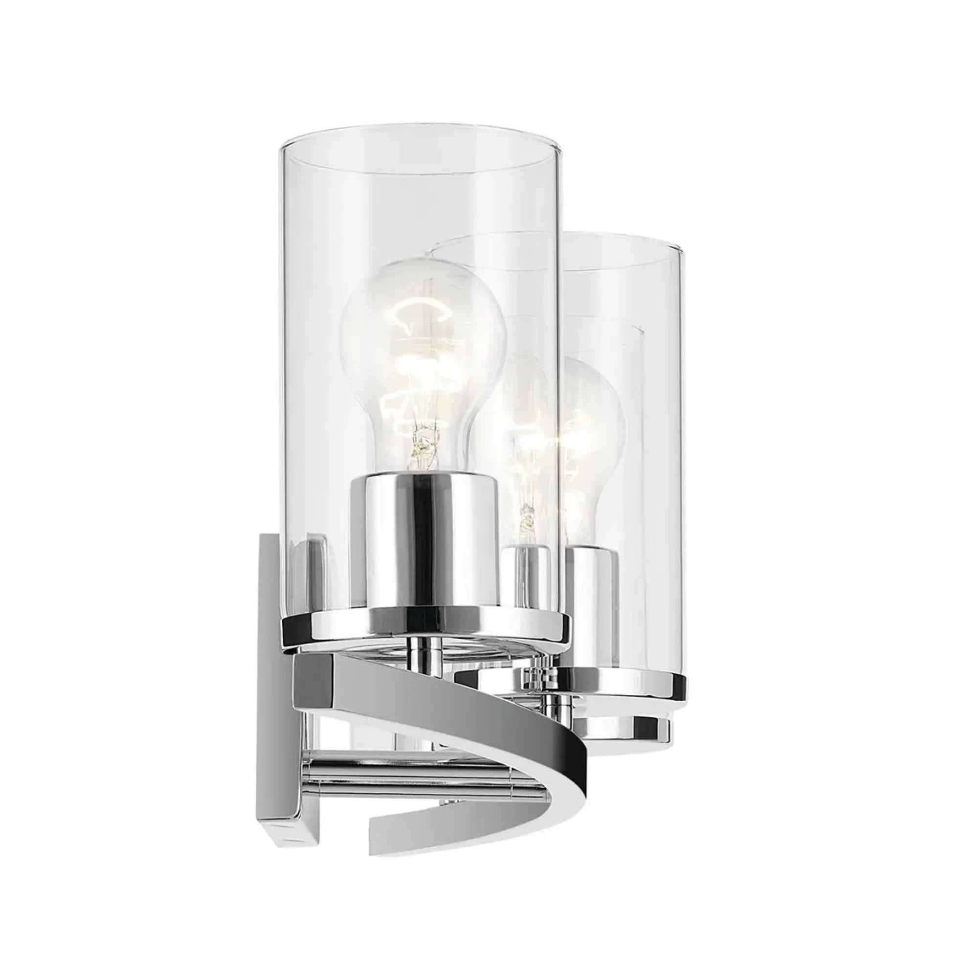 Crosby 31" 4-Light Bath Vanity Light, Chrome Finish, Clear Glass