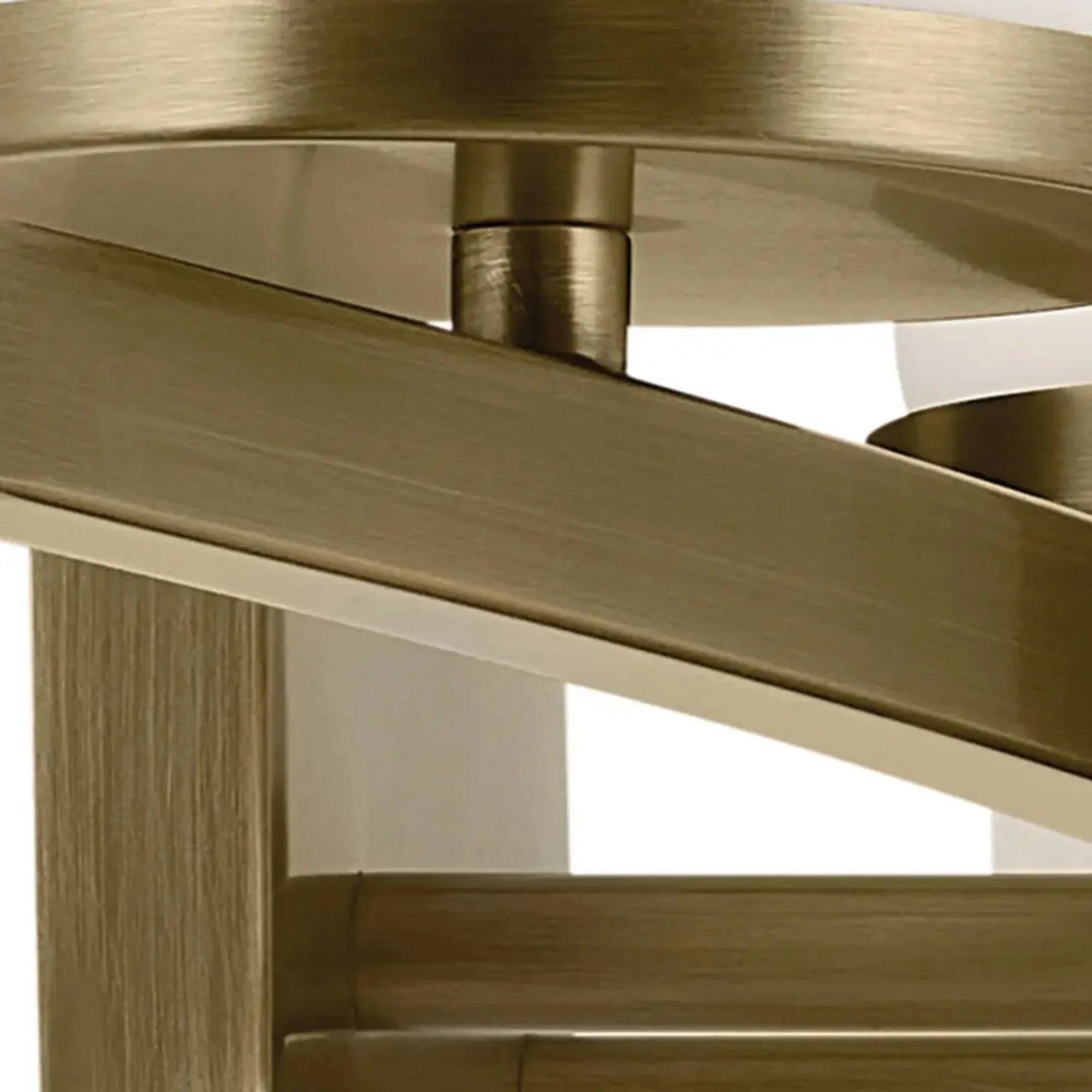 Crosby 31" 4-Light Bath Vanity Light, Natural Brass Finish, Etched Glass