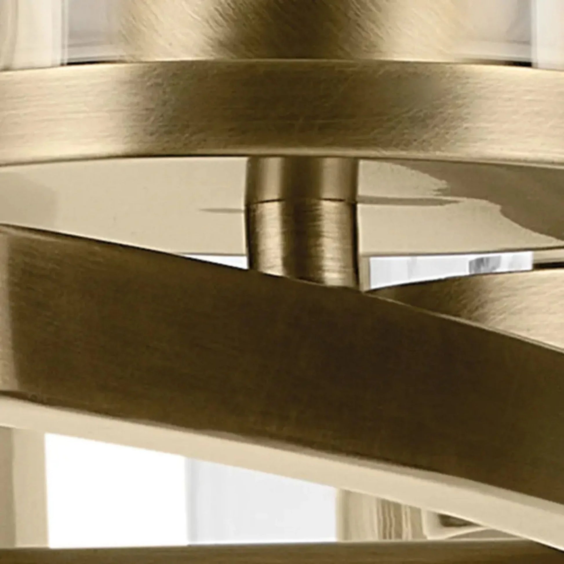 Crosby 31" 4-Light Bath Vanity Light, Natural Brass Finish, Clear Glass - Bees Lighting