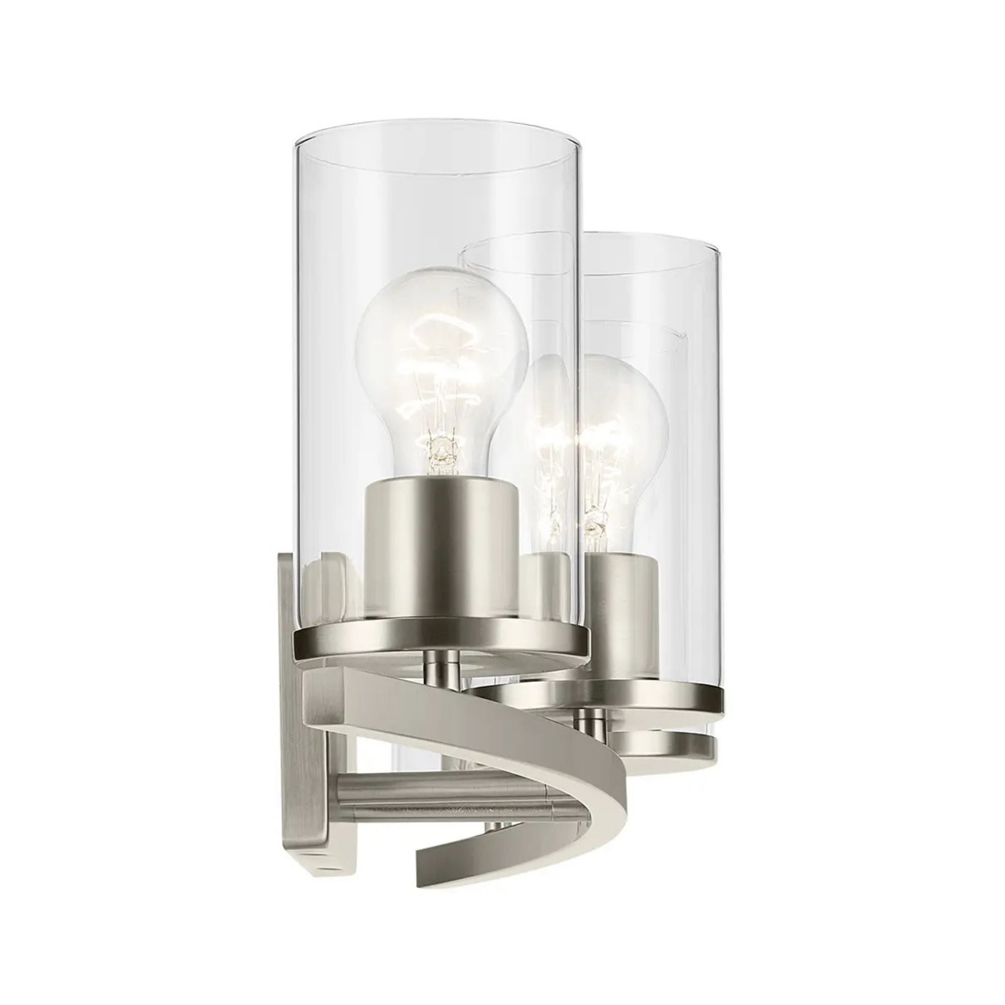 Crosby 31" 4-Light Bath Vanity Light, Brushed Nickel Finish, Clear Glass