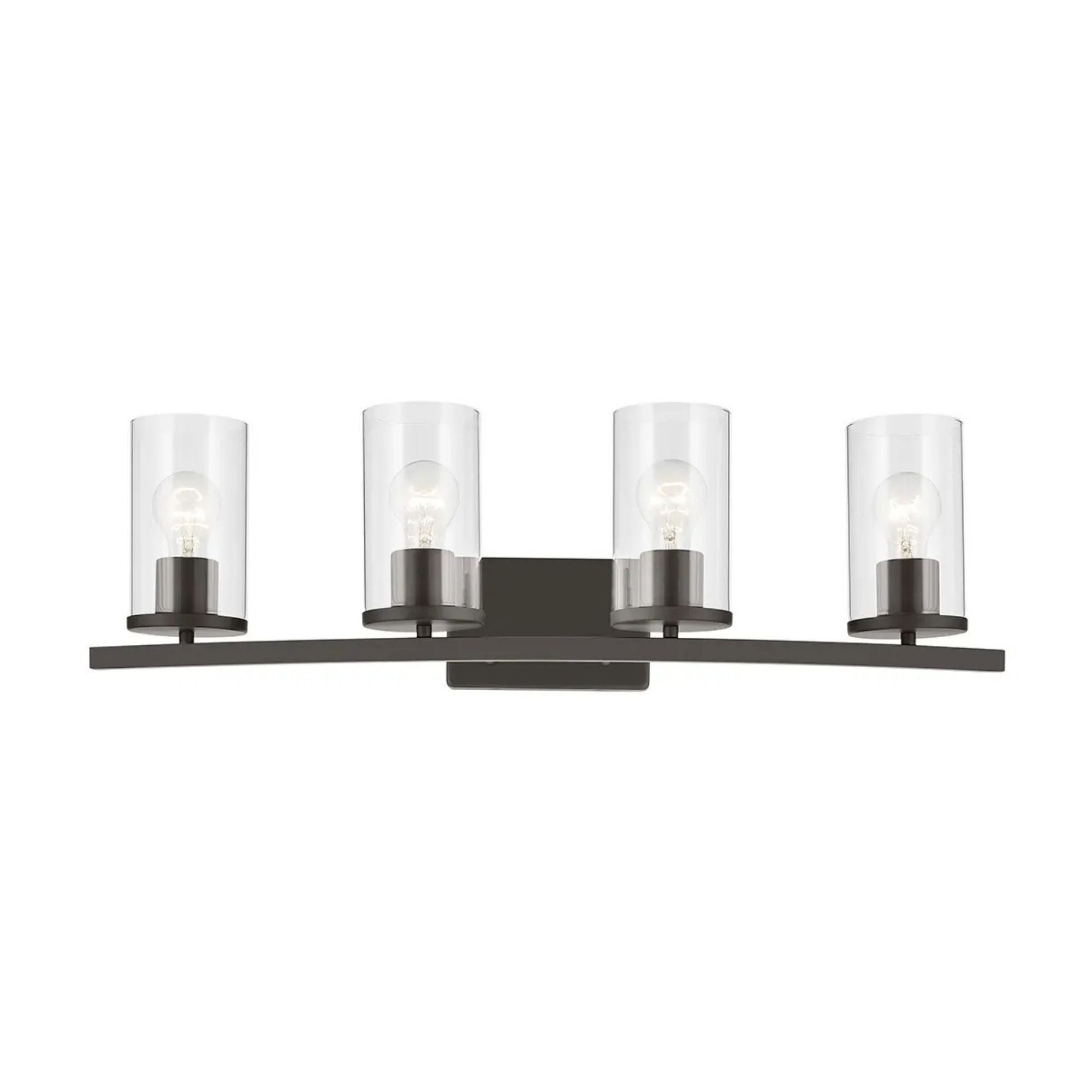 Crosby 31" 4-Light Bath Vanity Light, Olde Bronze Finish, Clear Glass