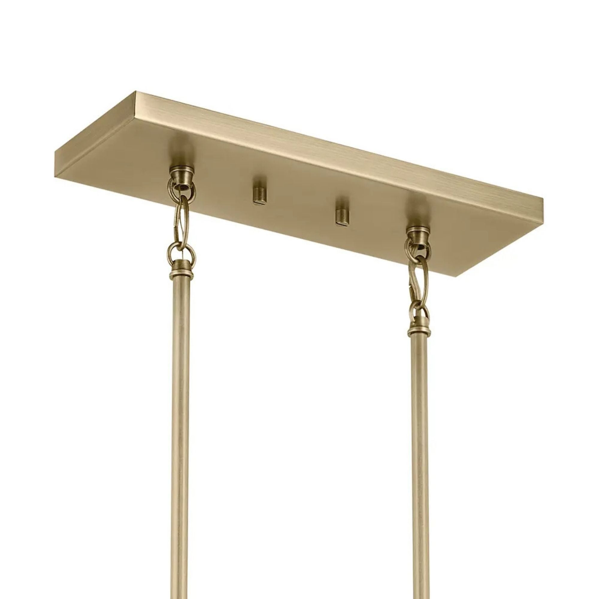 Crosby 42" 5-Light Linear Chandelier, Natural Brass Finish