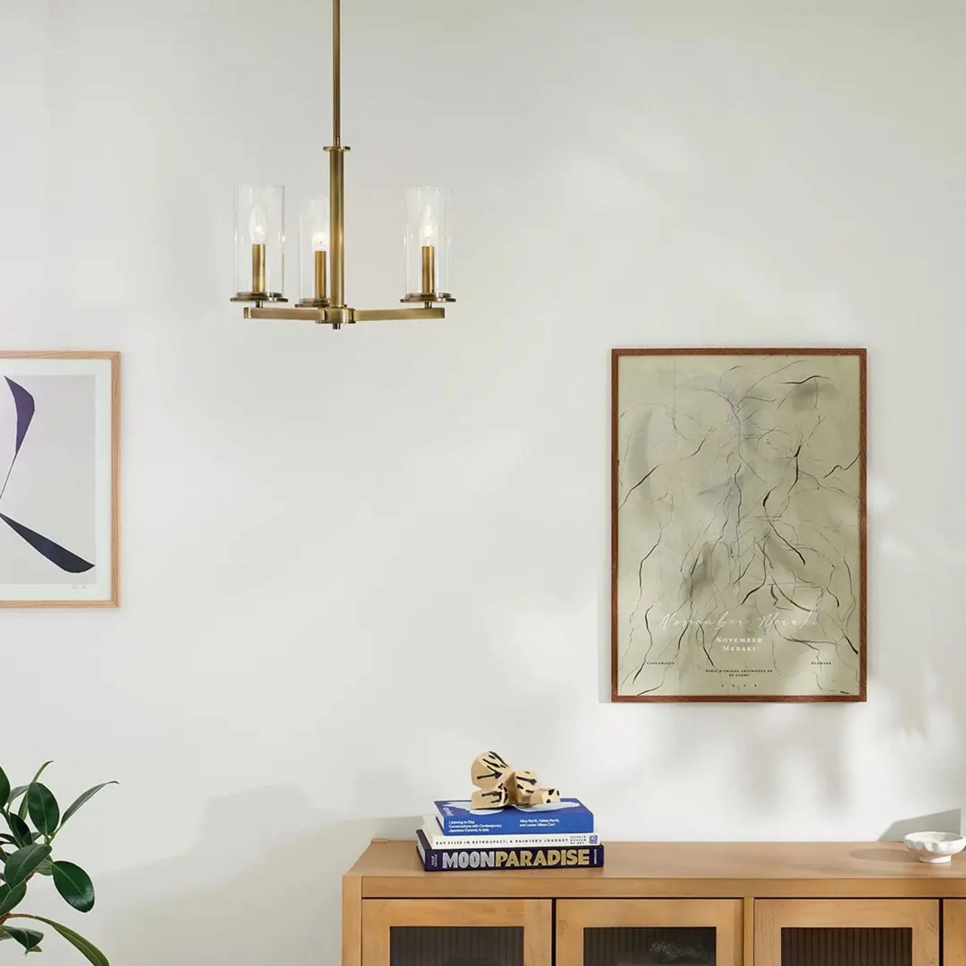 Kichler Lighting - Crosby 18" 3-Light Chandelier, Natural Brass Finish | Bees Lighting