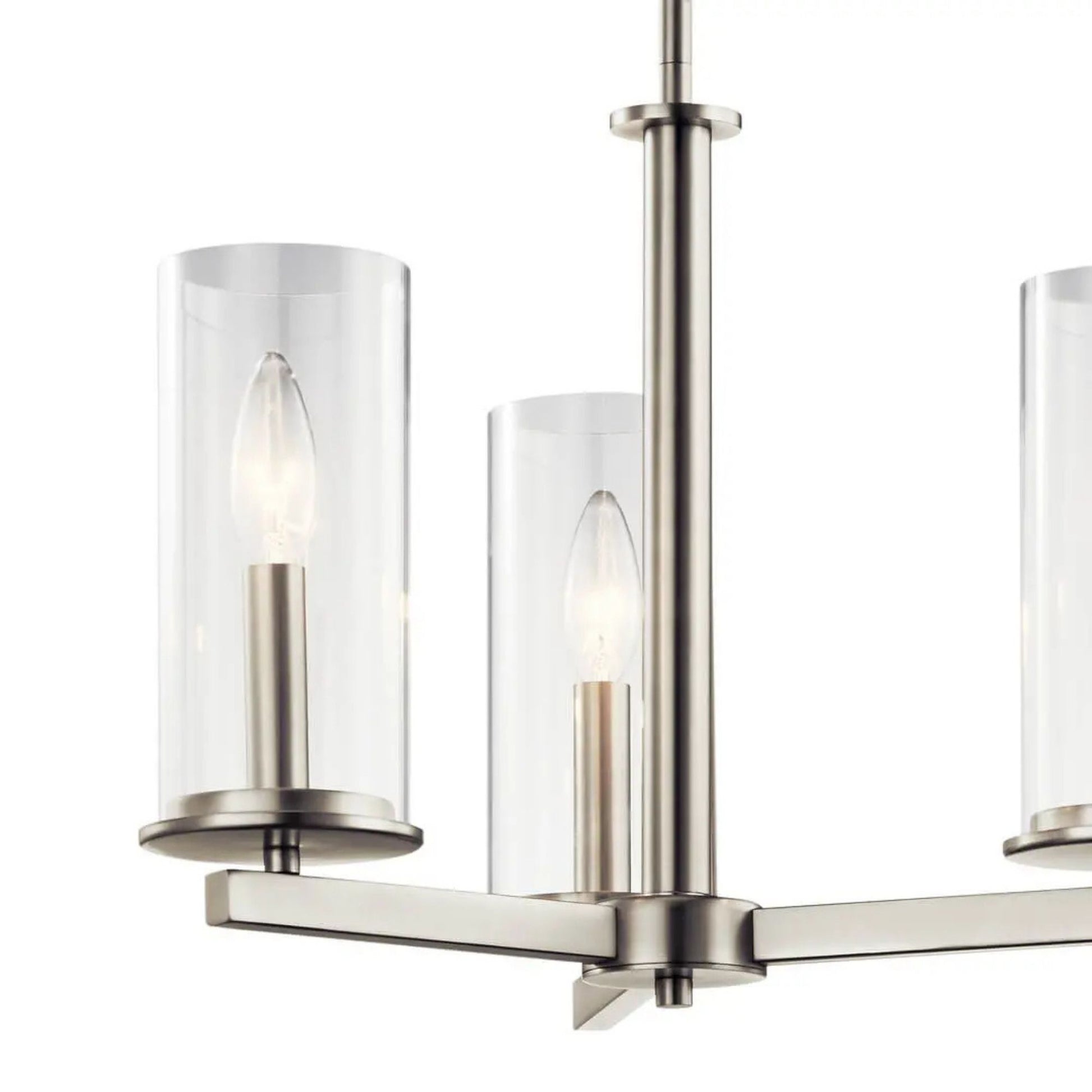 Crosby 18" 3-Light Chandelier, Brushed Nickel Finish - Bees Lighting