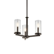 Crosby 18" 3-Light Chandelier, Olde Bronze Finish