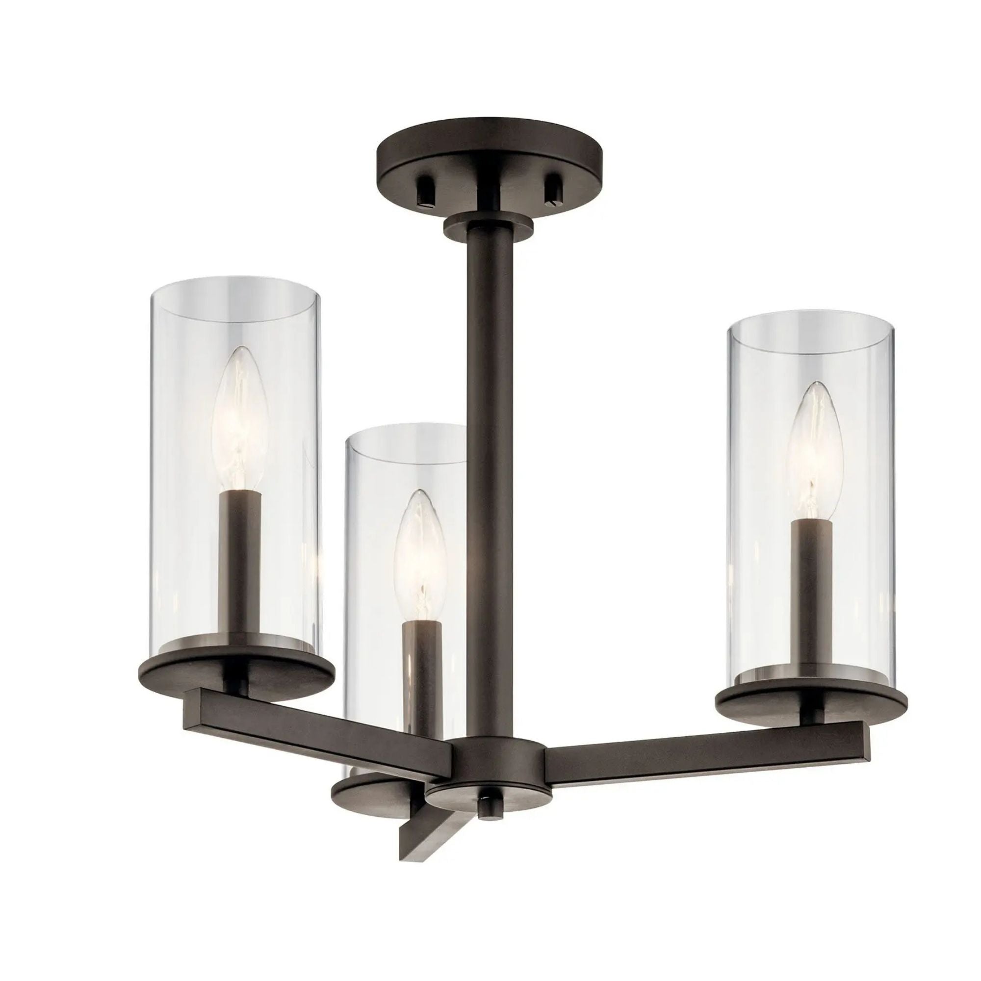 Crosby 18" 3-Light Chandelier, Olde Bronze Finish