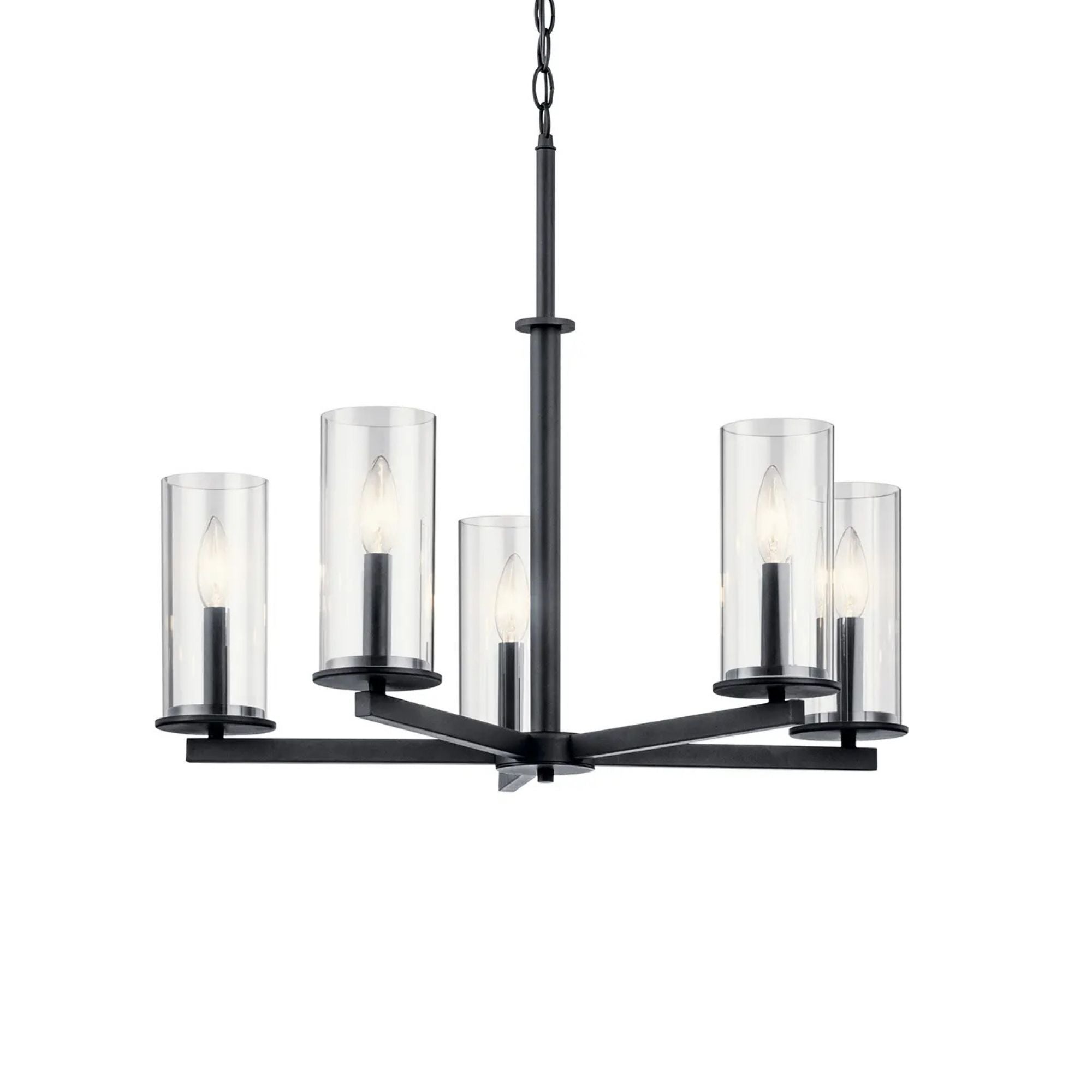 Crosby 26" 5-Light Chandelier, Black Finish